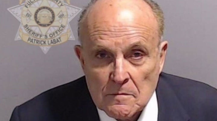 Rudy Giuliani turned himself in to Fulton County officials on 23 August, 2023