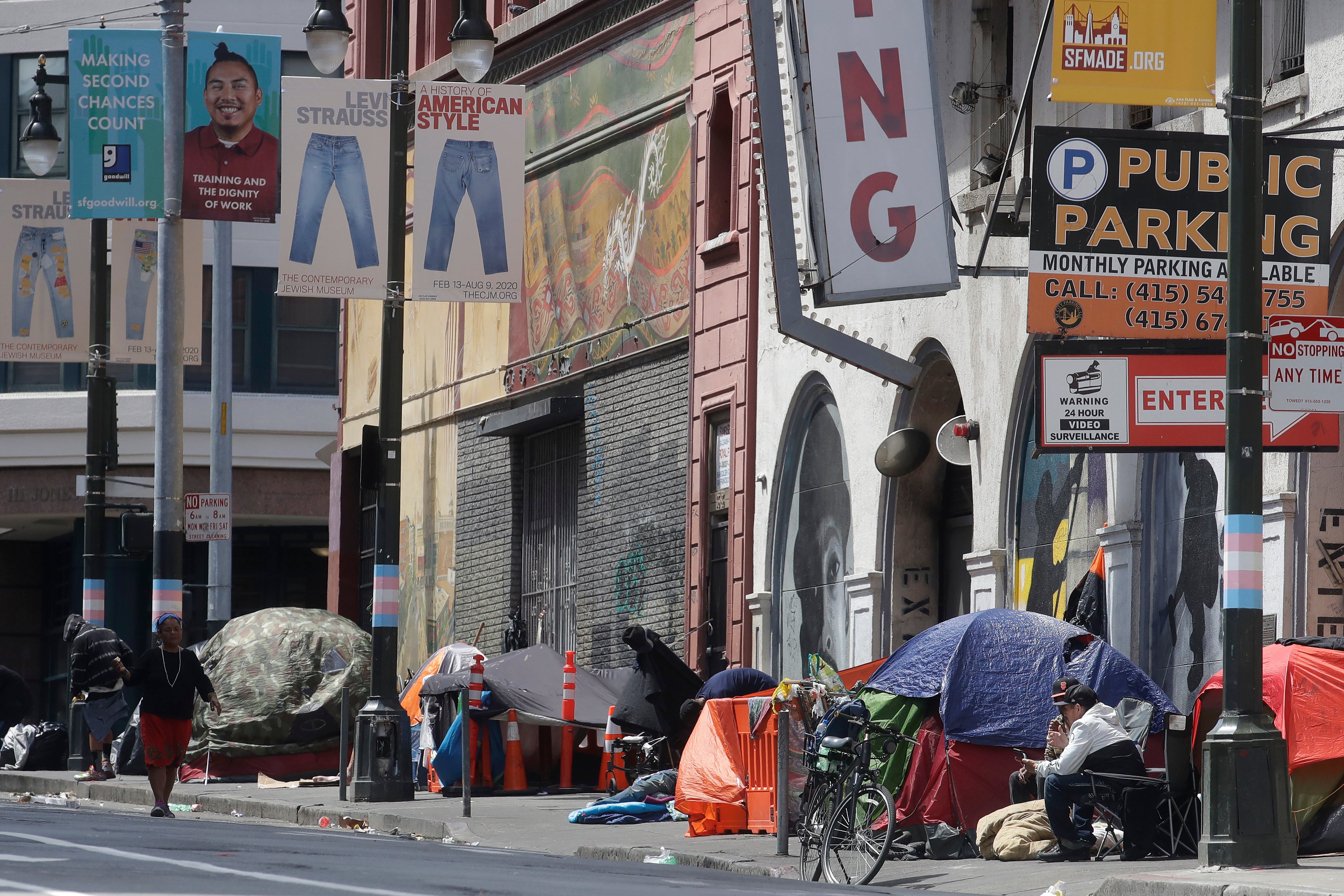 Cities like San Francisco (pictured) and Sacramento are struggling over whether they can legally clear homeless encampments if they lack adequate shelter beds