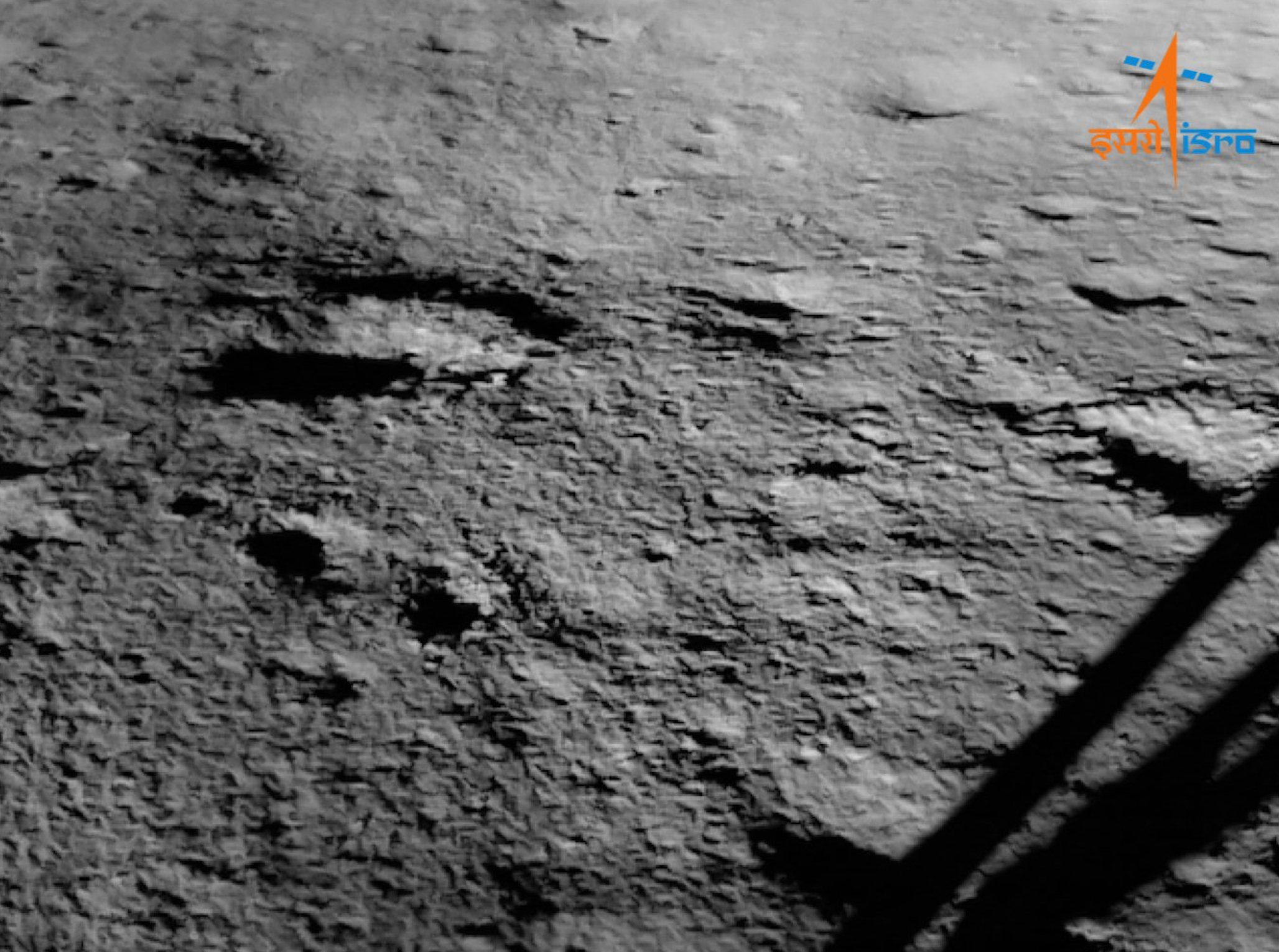 Portion of Chandrayaan-3 landing site taken after landing