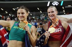 Pole vault pair agree to share gold medal at World Championships: ‘Did we just become best friends?!’