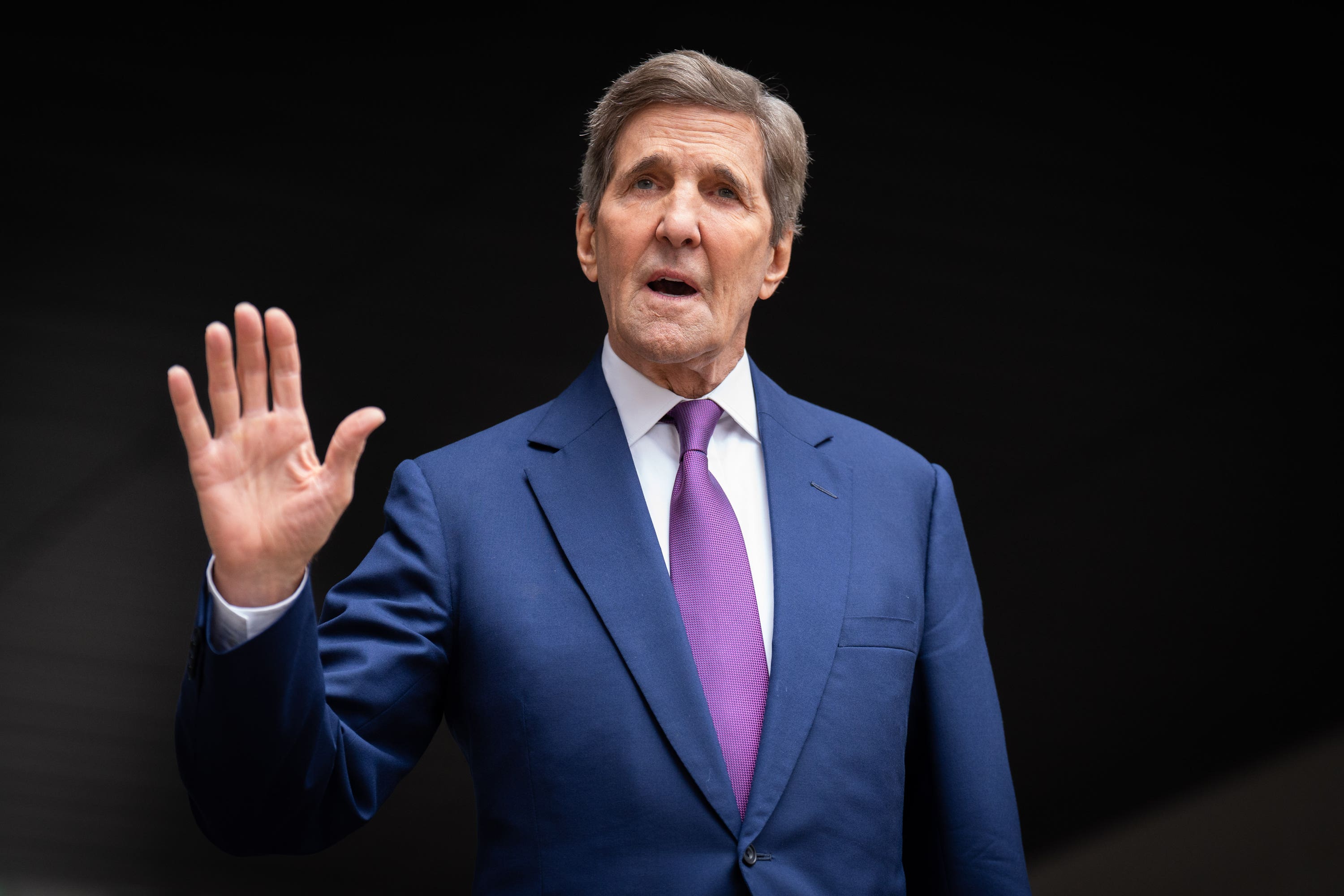 US special presidential envoy for climate John Kerry insisted the goal of limiting global warming to 1.5C ‘is not actually completely out of reach’ (James Manning/PA)