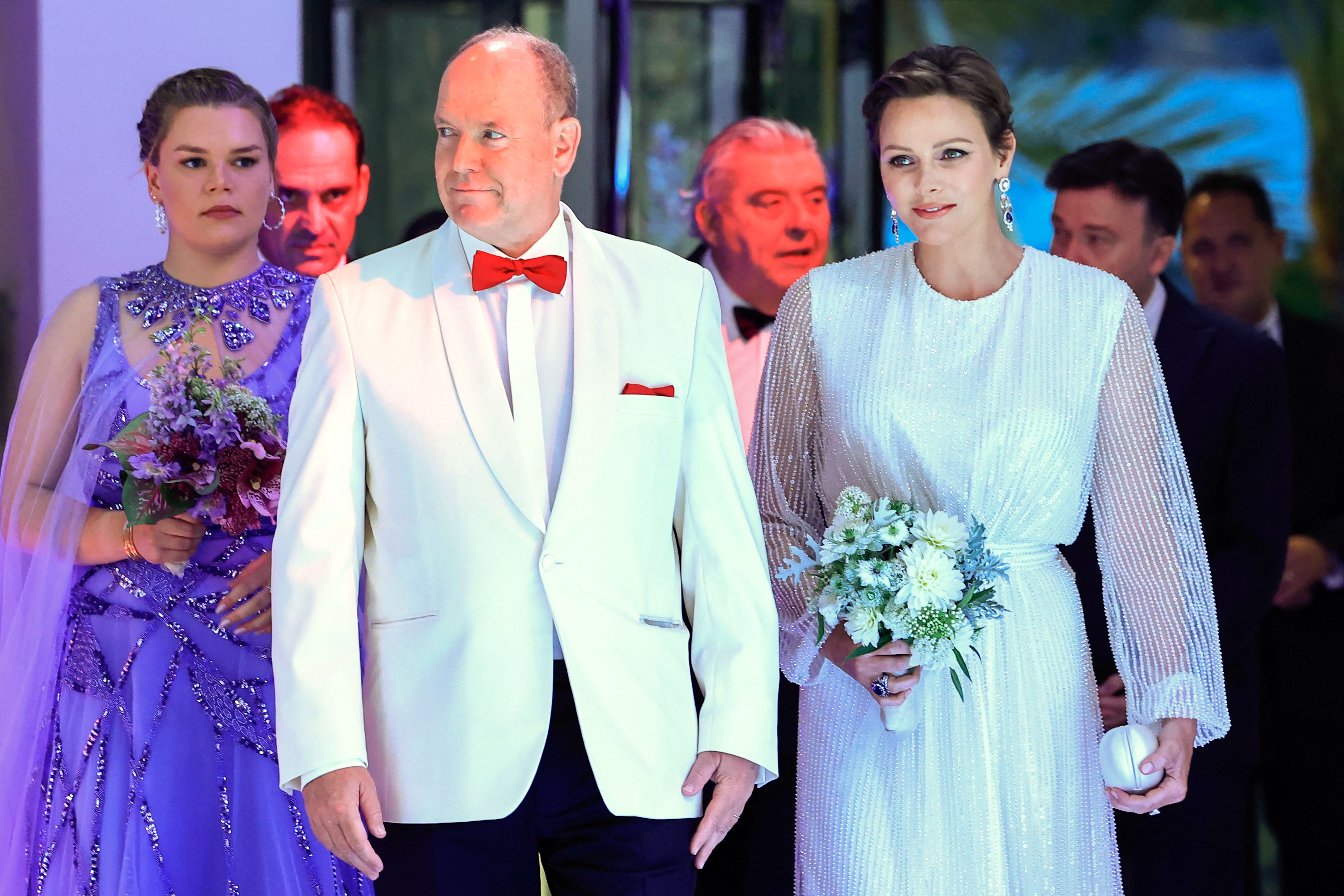 Prince Albert II and Princess Charlene of Monaco attend 74th annual Monaco Red Cross Ball on 29 July 2023