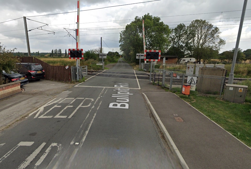 Level crossing in Balderton, near where incident took place