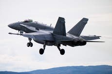 F-18 military jet crashes during training flight near San Diego