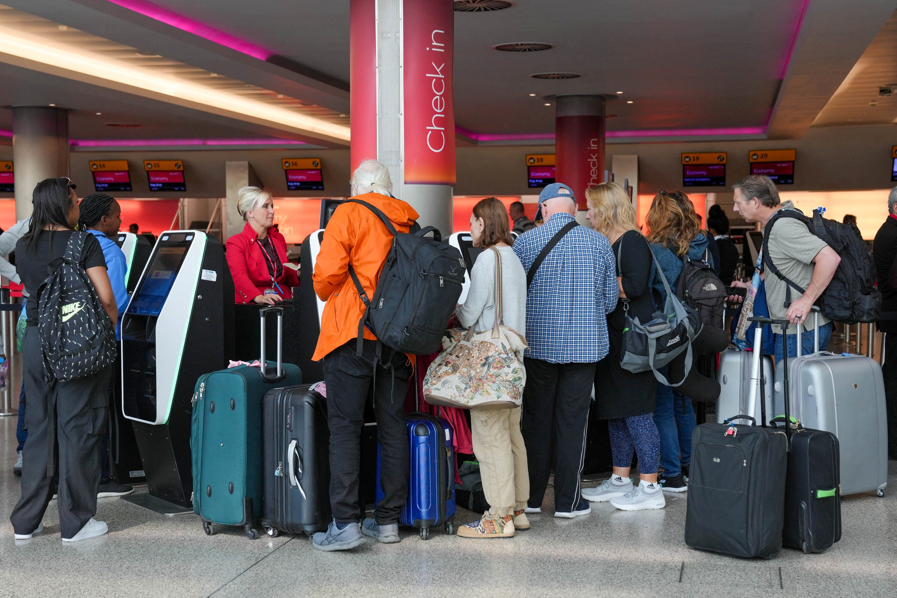 Passengers at Heathrow airport