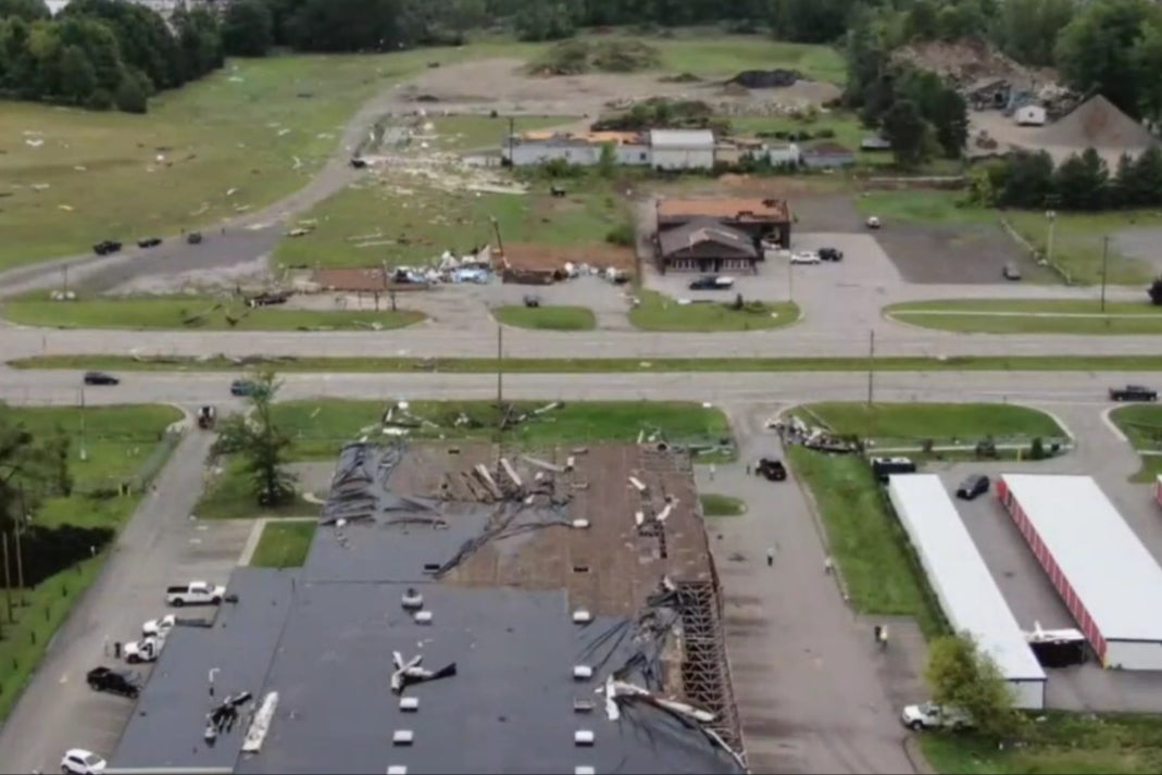 The Kent County Sheriff's Office said a 21-year-old woman and two young girls, ages 1 and 3, died in the storms on Thursday