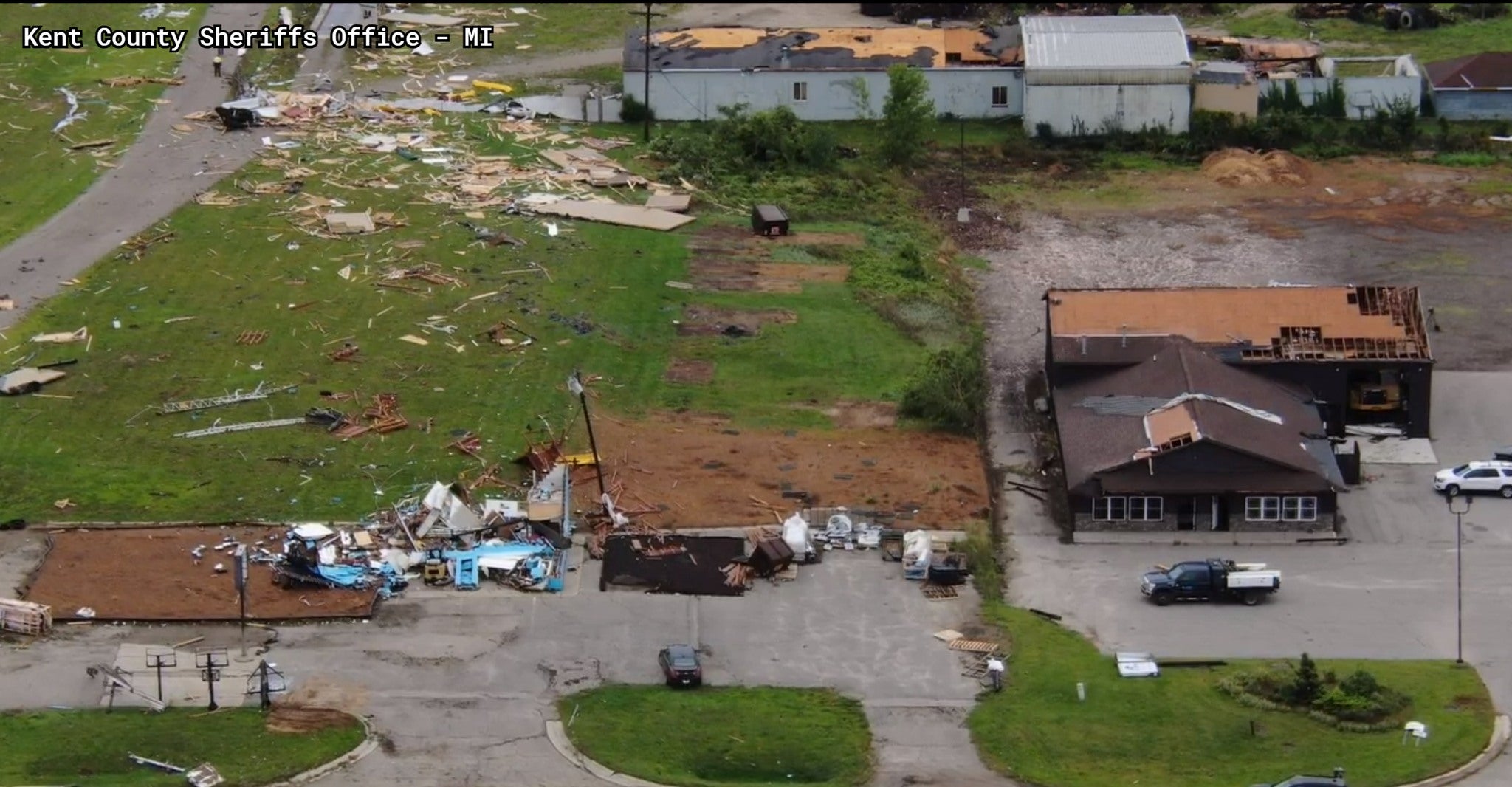 An EF-1 tornado touched down in Kent County on Thursday night at 90mph (145 kph), according to the National Weather Service (NWS)