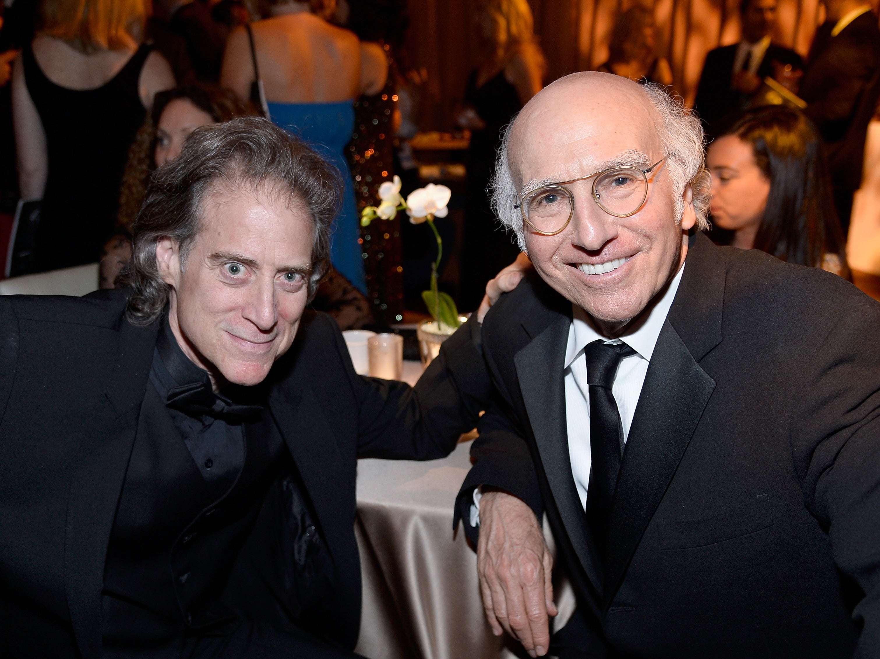 Richard Lewis with Larry David in 2013