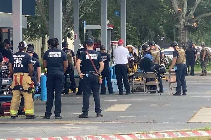 Jacksonville Dollar General shooter had swastikas on assault rifle used to kill three in ‘hate crime’ - live