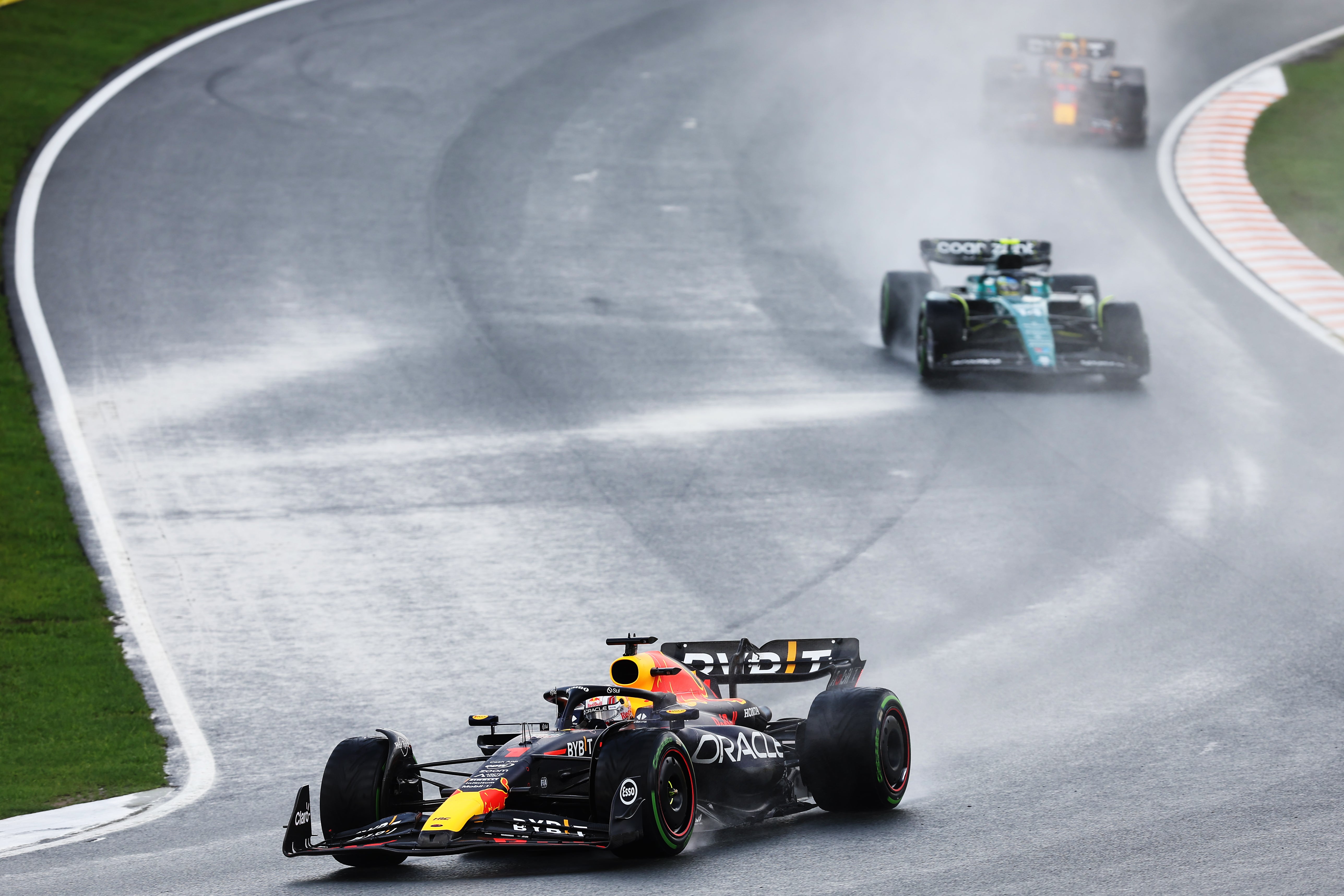 Verstappen held off Fernando Alonso’s challenge late on