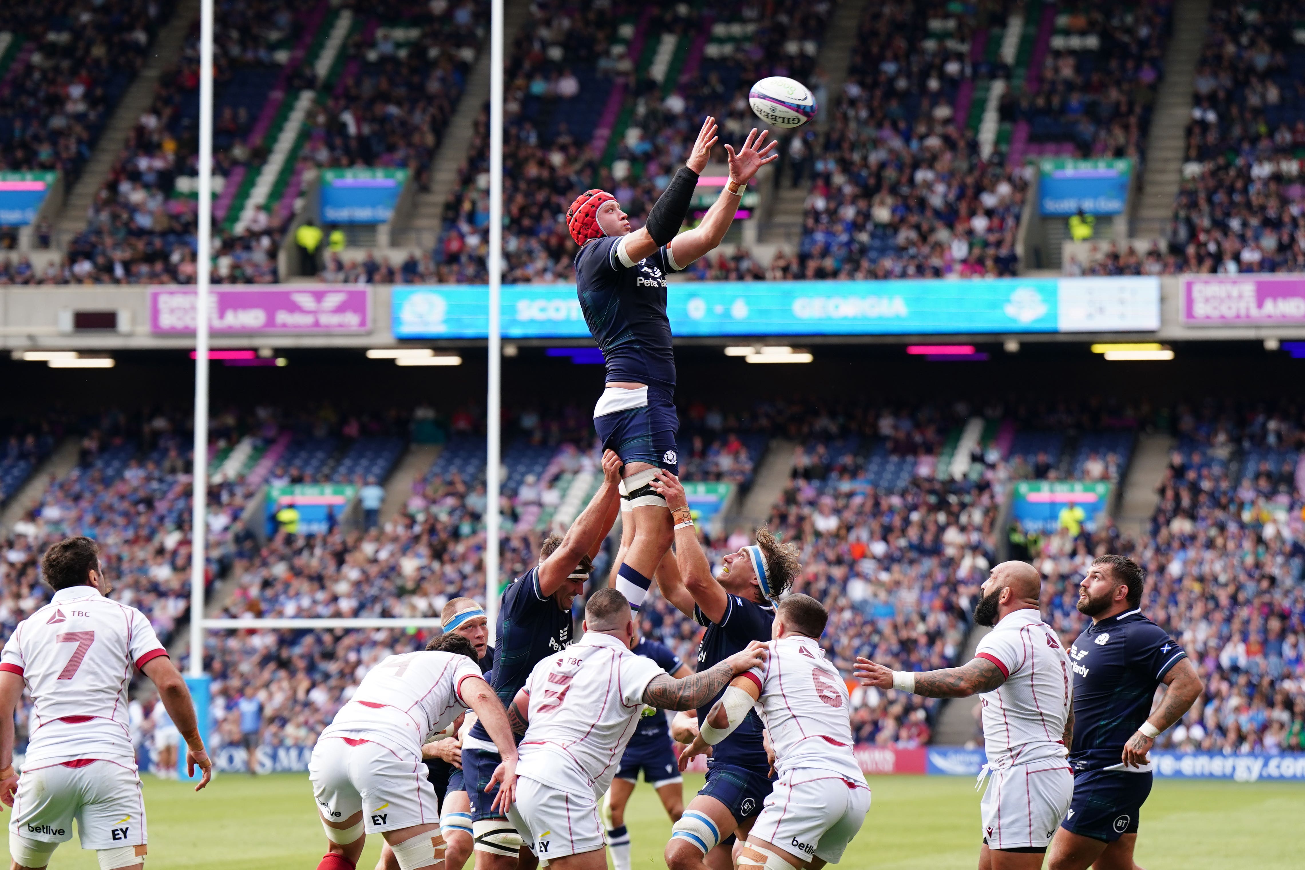 Grant Gilchrist helped Scotland defeat Georgia on Saturday (Jane Barlow/PA)