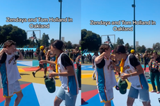 Fans love Zendaya and Tom Holland’s matching jerseys during charity basketball game