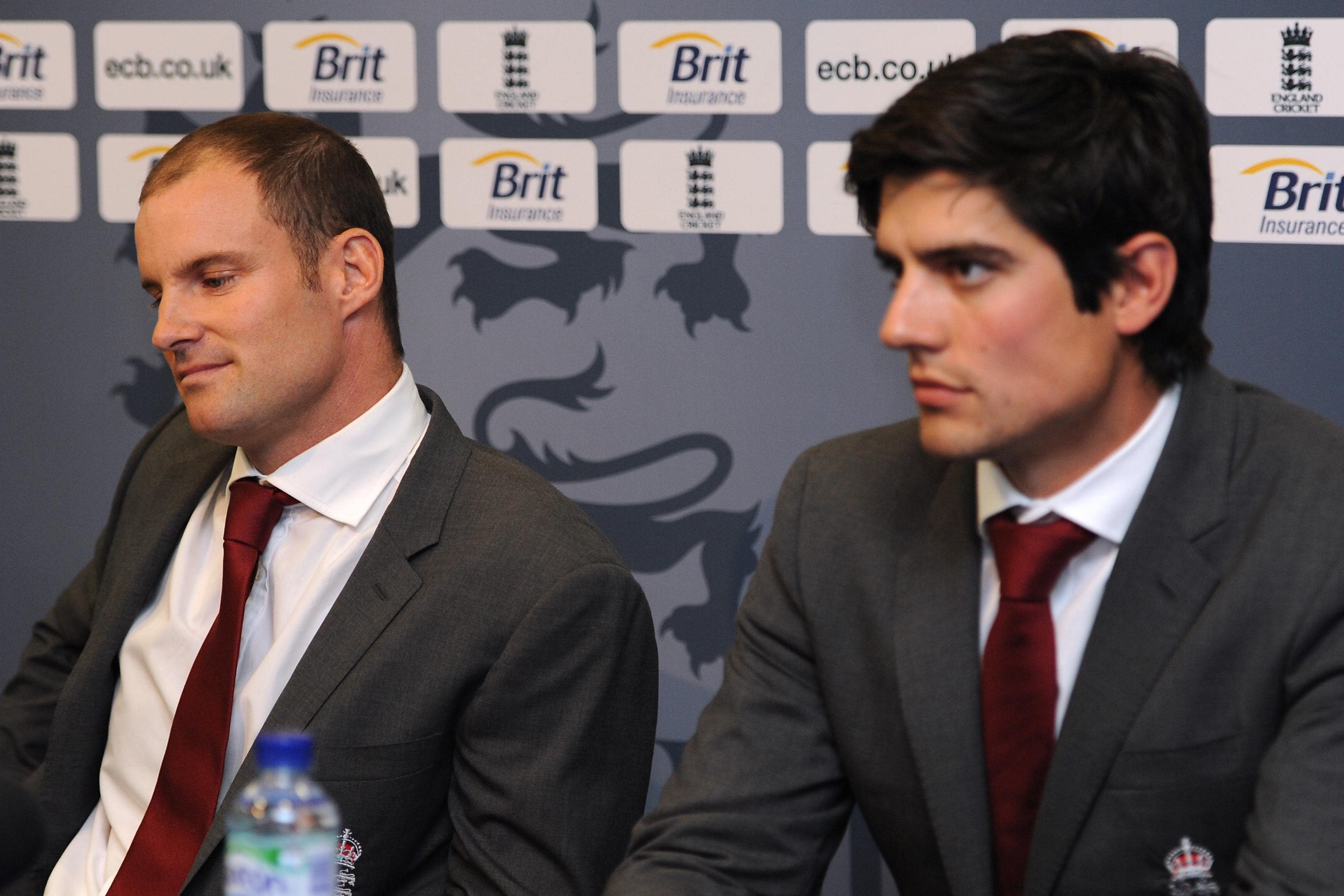 Andrew Strauss (left) resigned as England captain to be immediately replaced by Alastair Cook. (Andrew Matthews/PA)