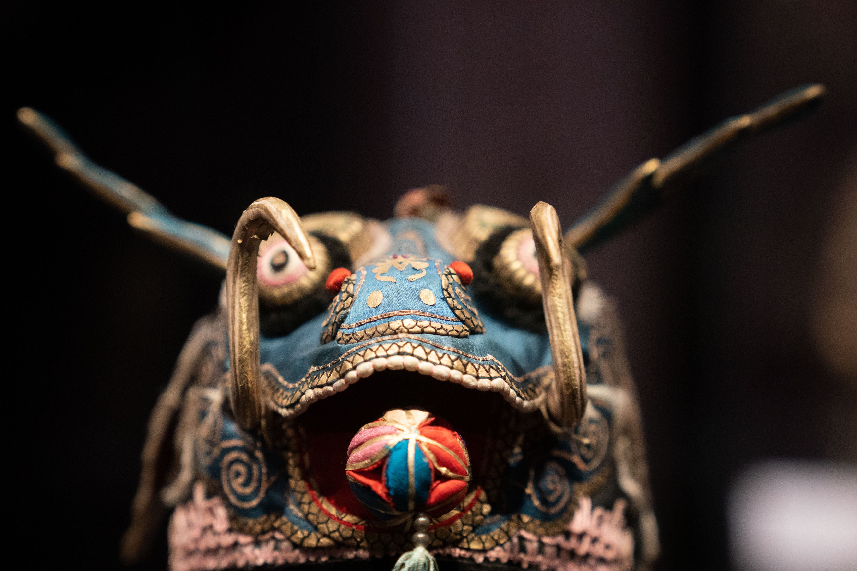 Part of a child’s jacket during a photo call for the China’s hidden century exhibition at the British Museum