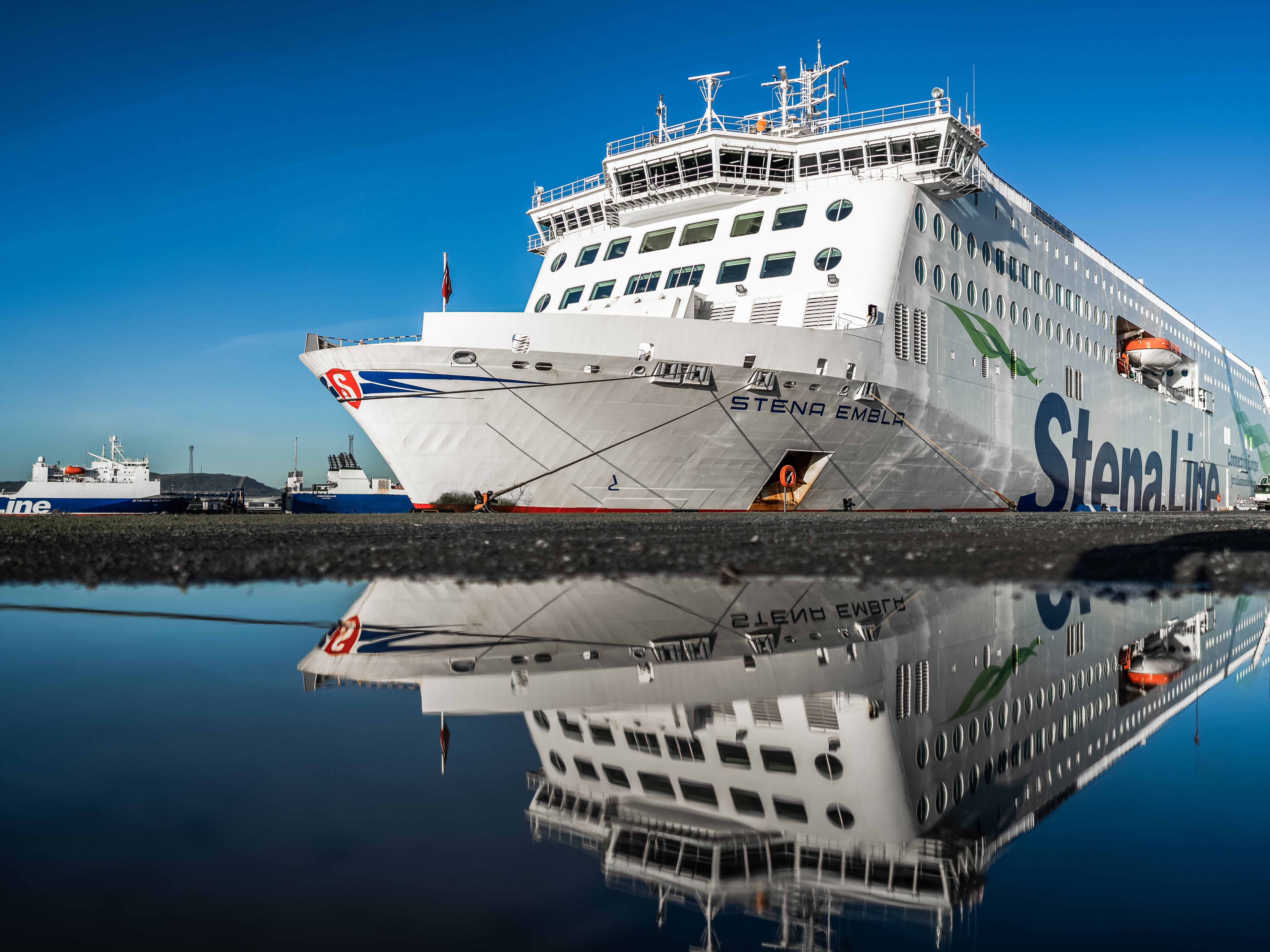 The Stena Line Embla makes the crossing between Liverpool and Belfast