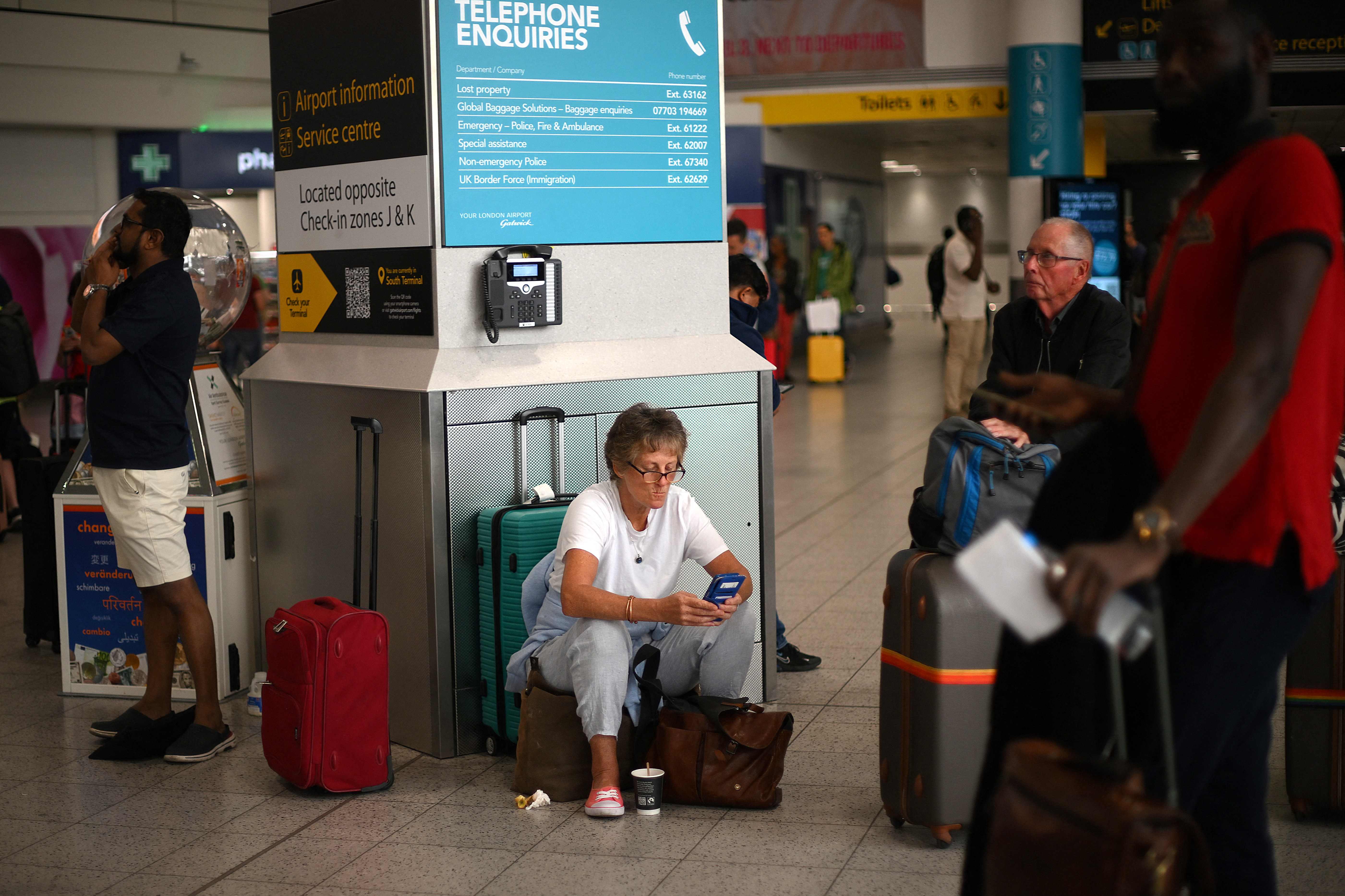 Delays and cancellations at Gatwick on Tuesday