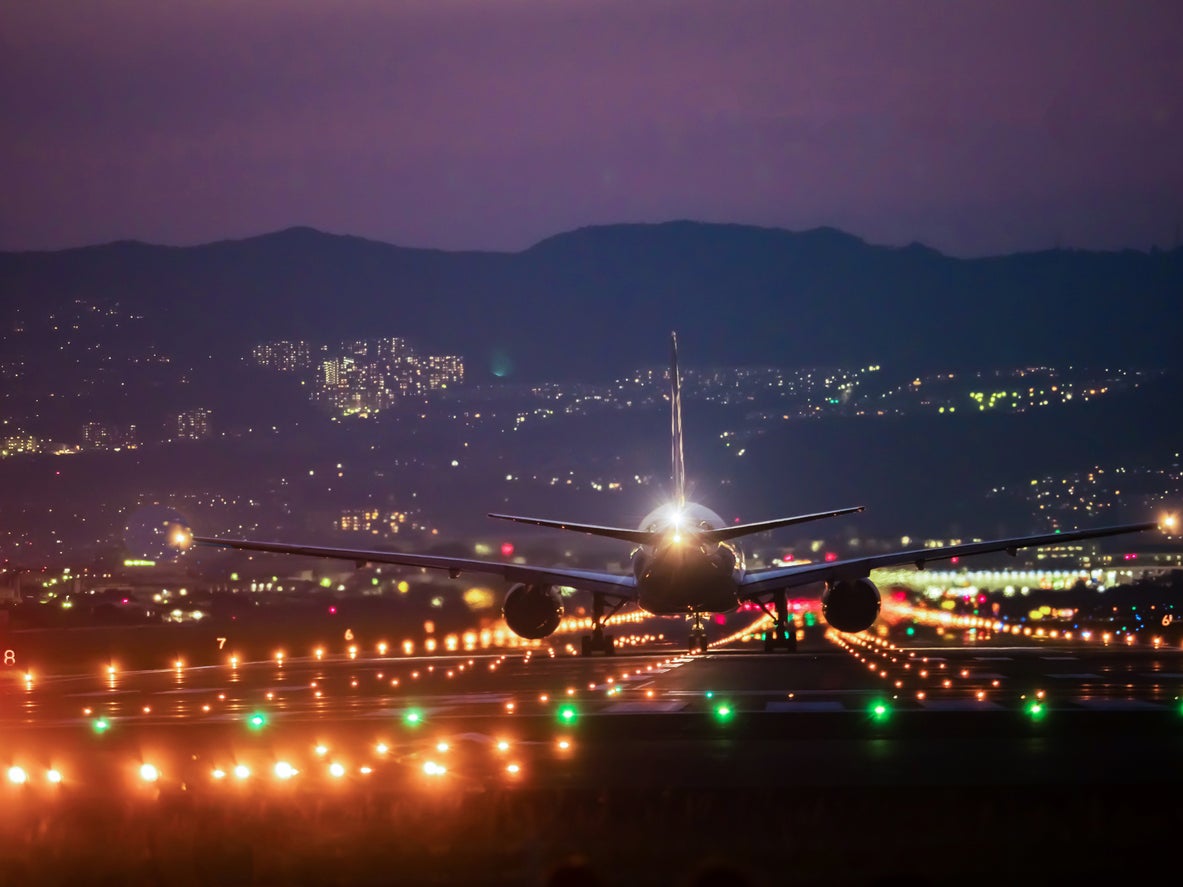 Lighting the way: some departures to Heathrow are held on the ground so they do not arrive in the middle of the night