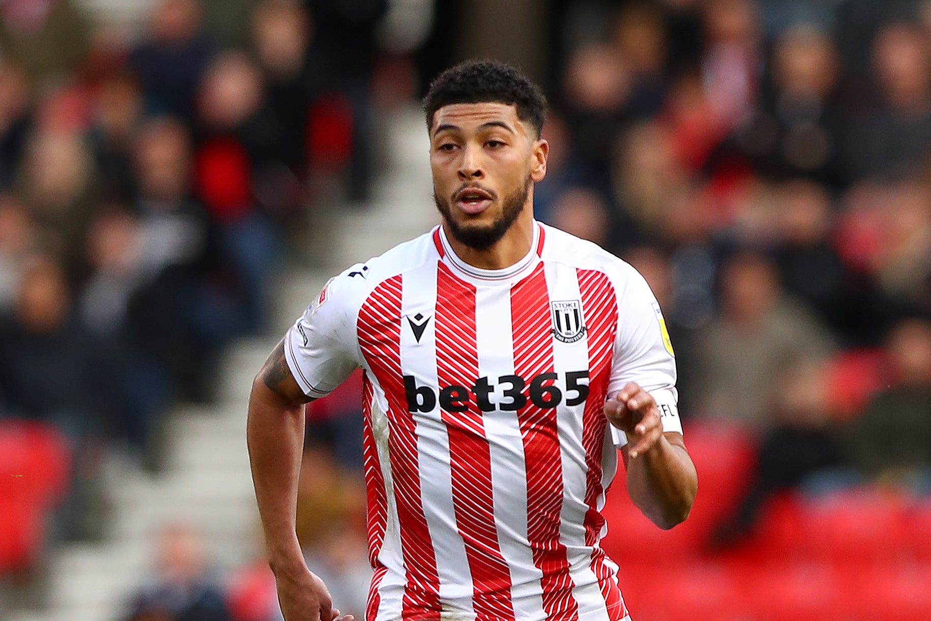 Stoke captain Josh Laurent scored twice in his side’s big win (Tim Markland/PA)