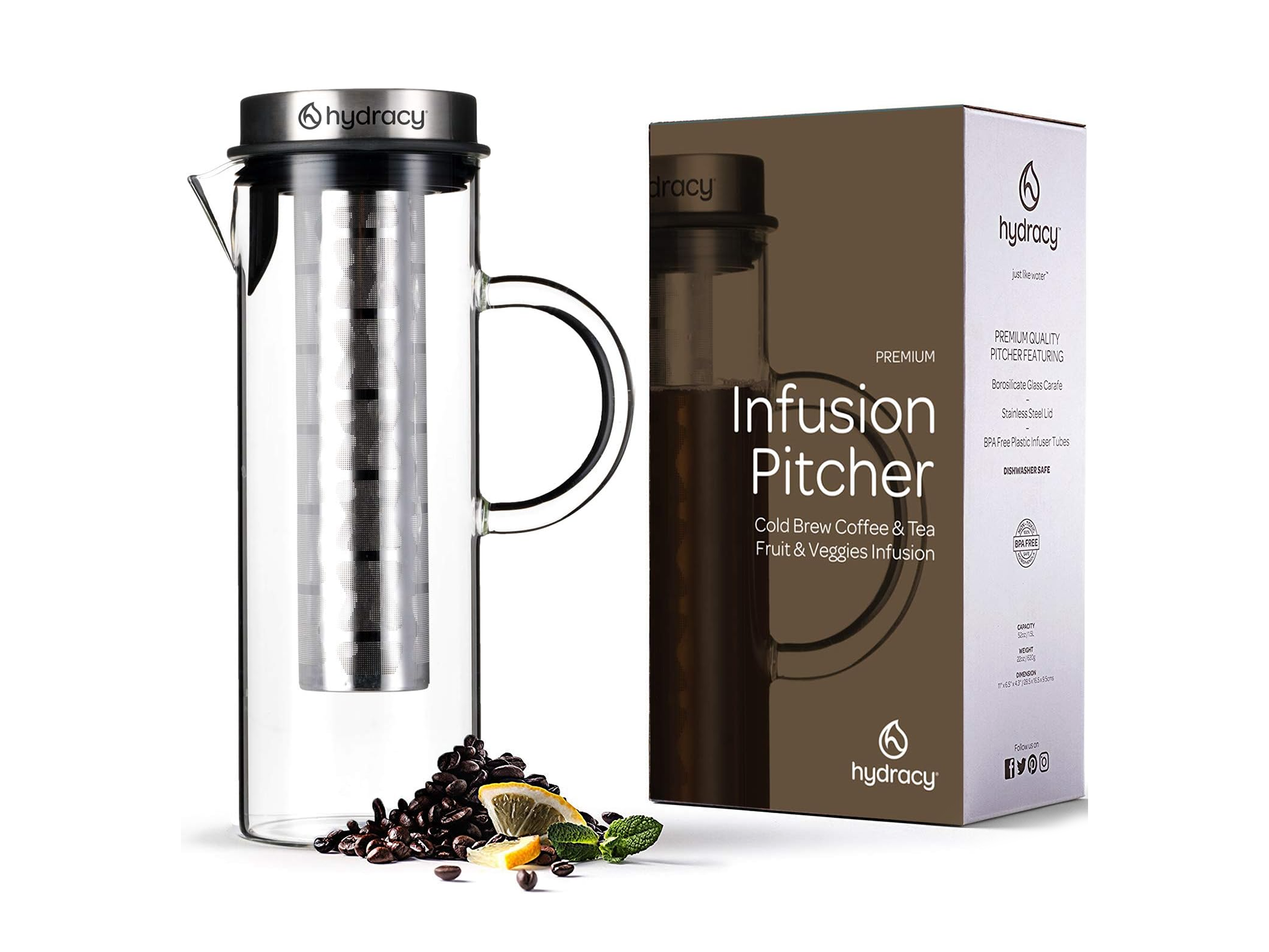 Hydracy water infuser pitcher