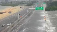 Florida highway partially submerged as Hurricane Idalia makes landfall