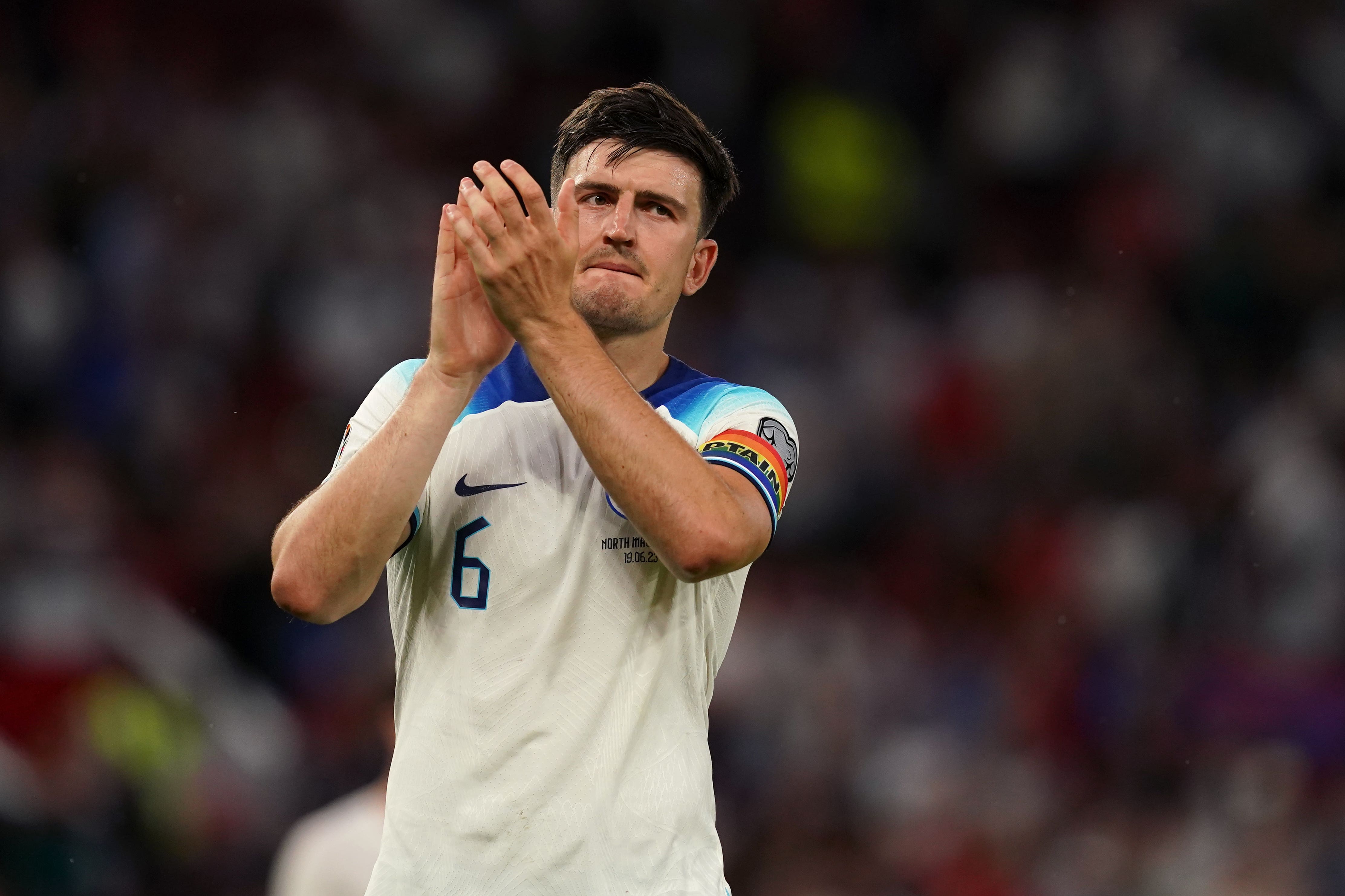 Harry Maguire has dropped down the pecking order for Manchester United but is still likely to make the England squad (Martin Rickett/PA)