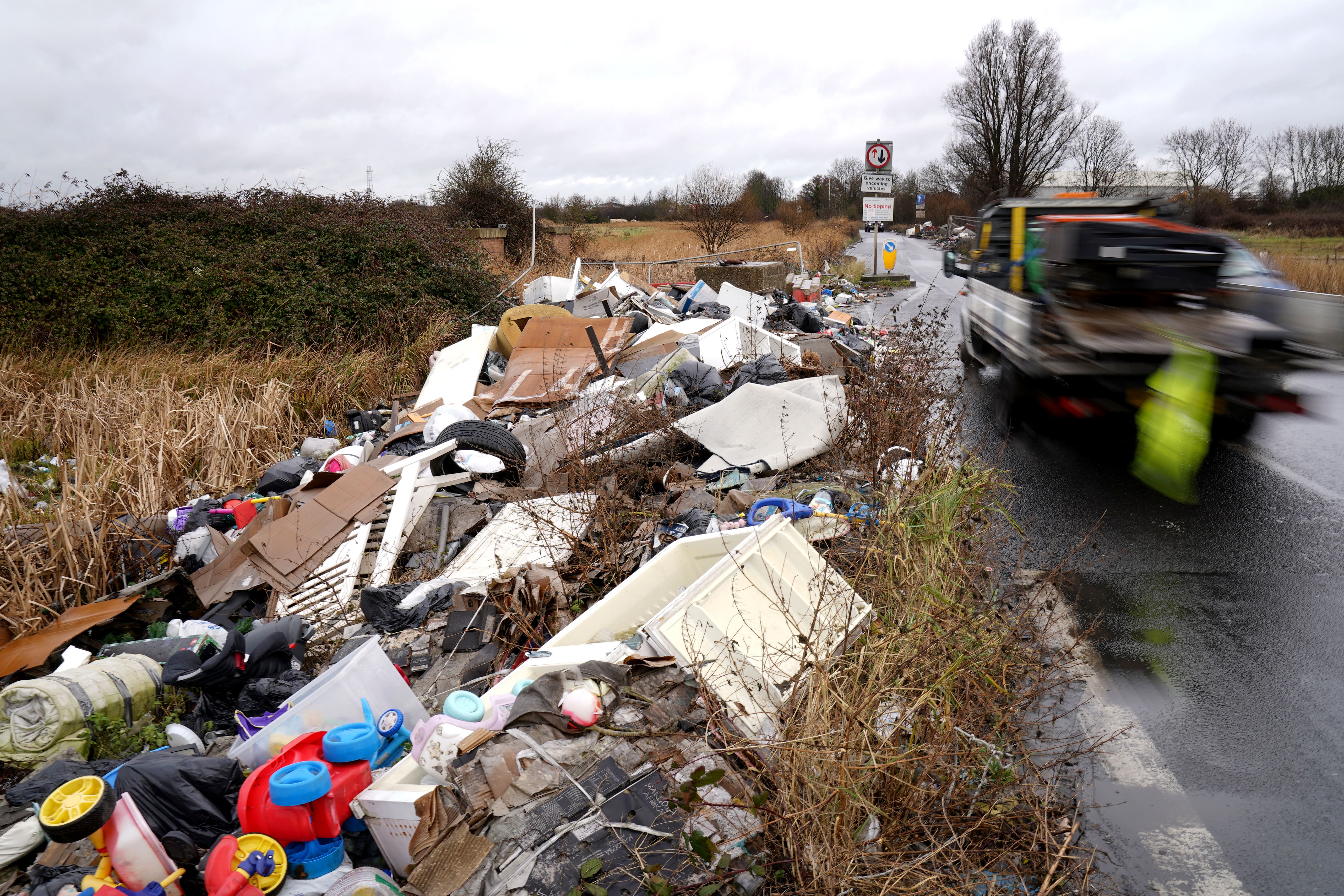 Sight for sore eyes: a fly-tipping site near Erith in Kent