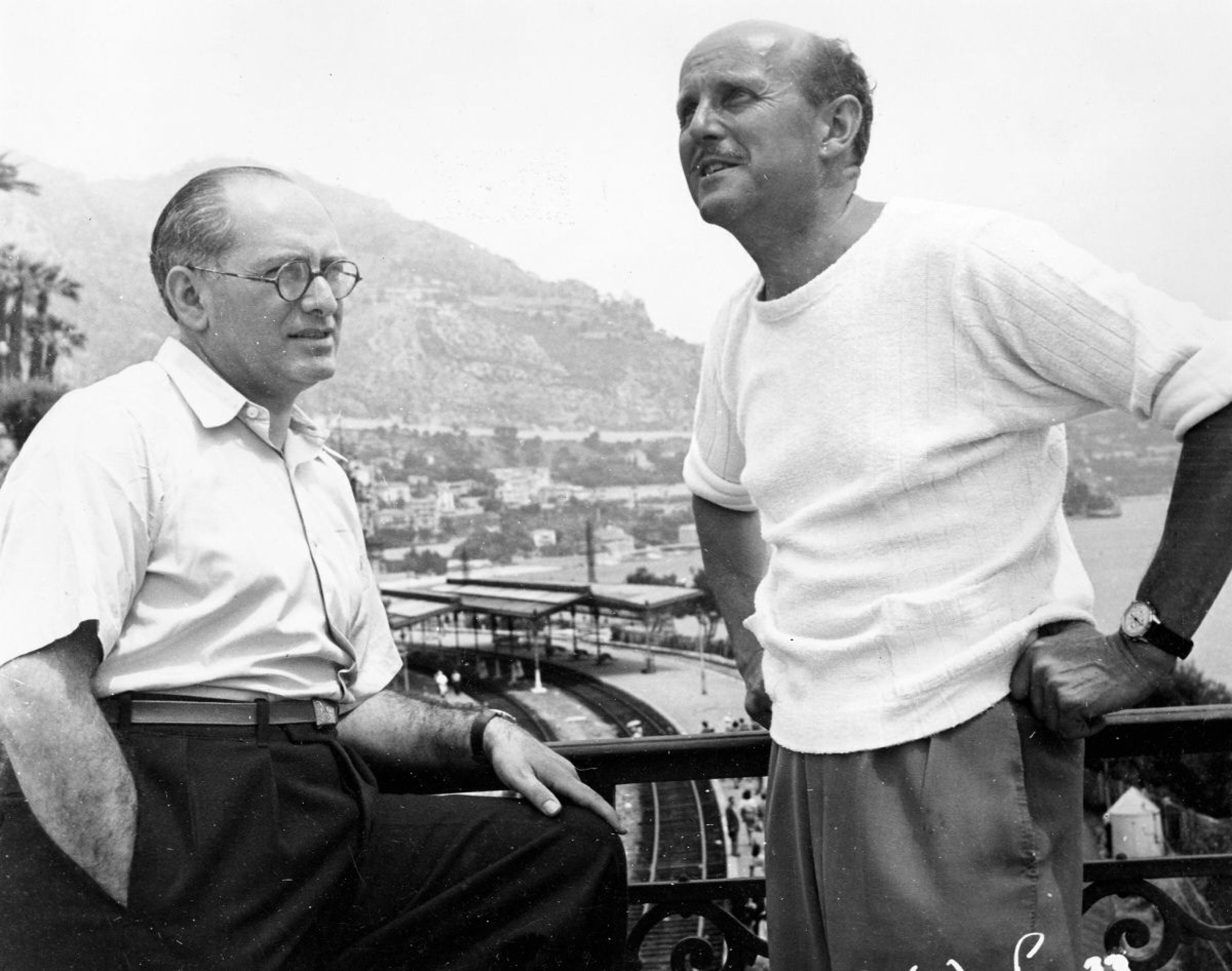 Emeric Pressburger and Michael Powell on the set of ‘The Red Shoes’