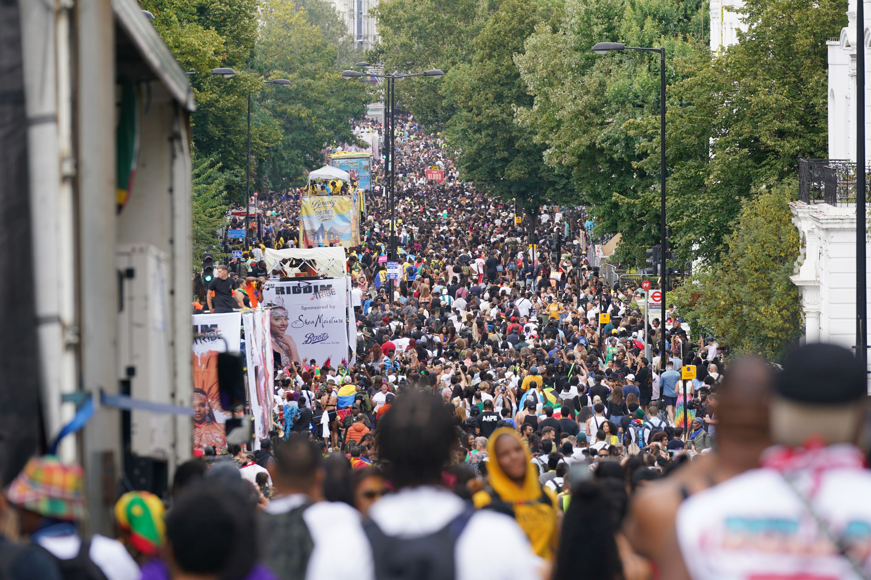 Crowds during the Children’s Day Parade, part of the Notting Hill Carnival celebration last year