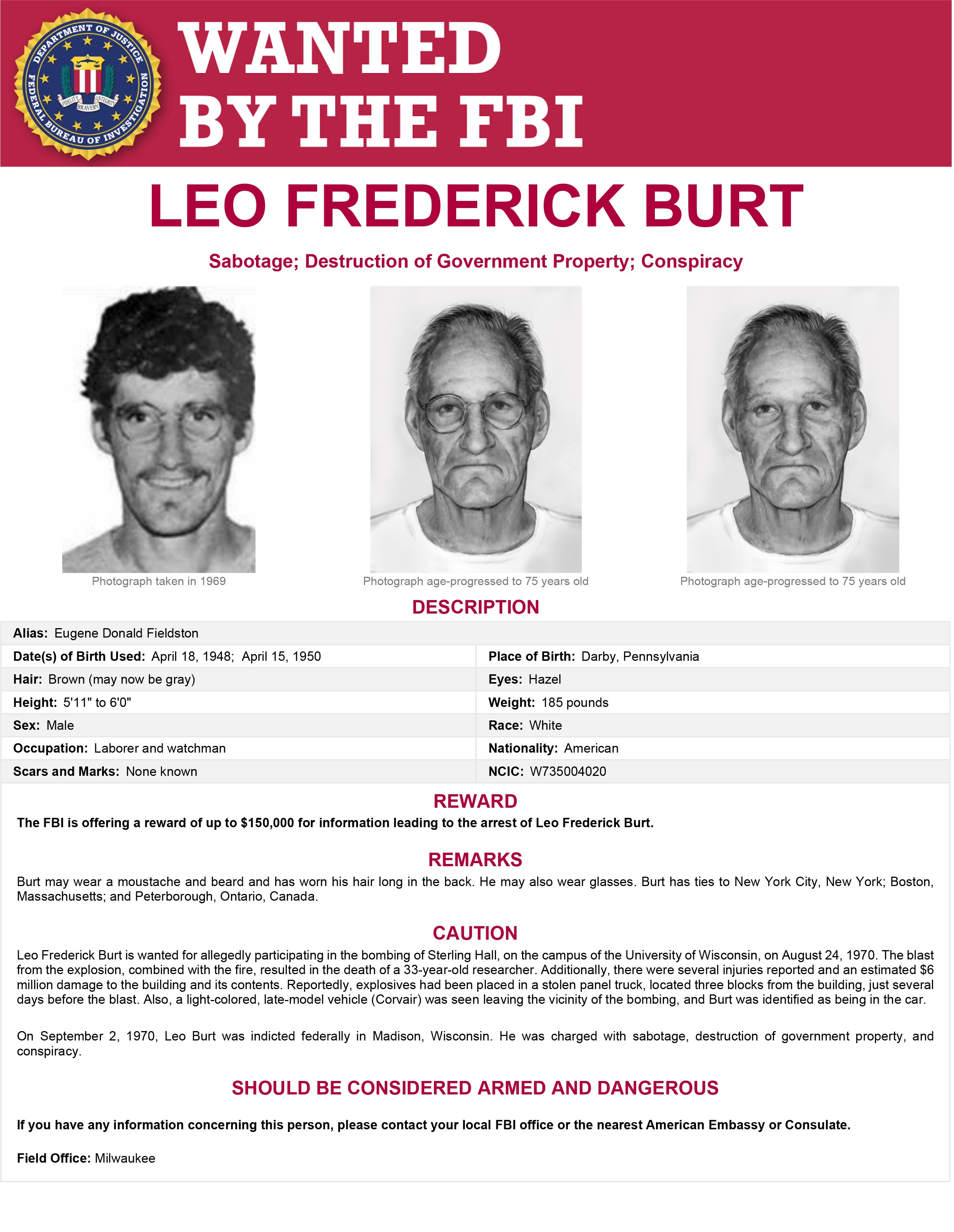 University Bombing FBI