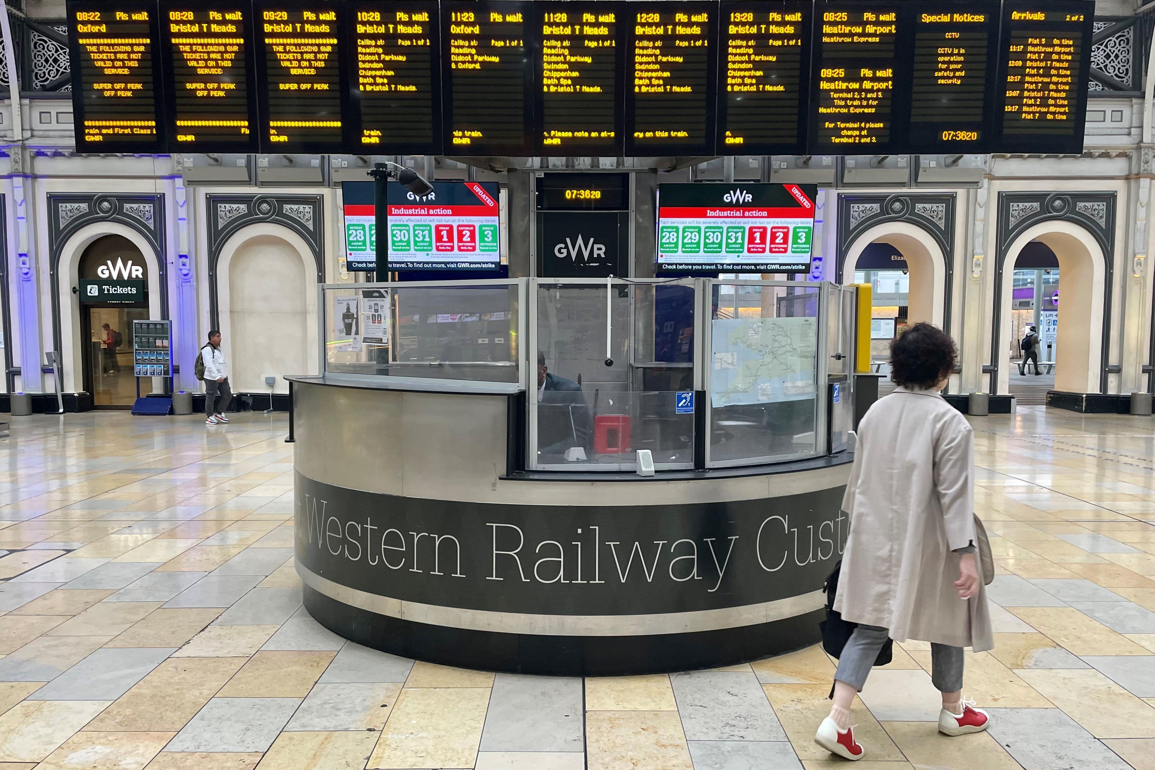 Rail services are being hit by more strike action (Jonathan Brady/PA)