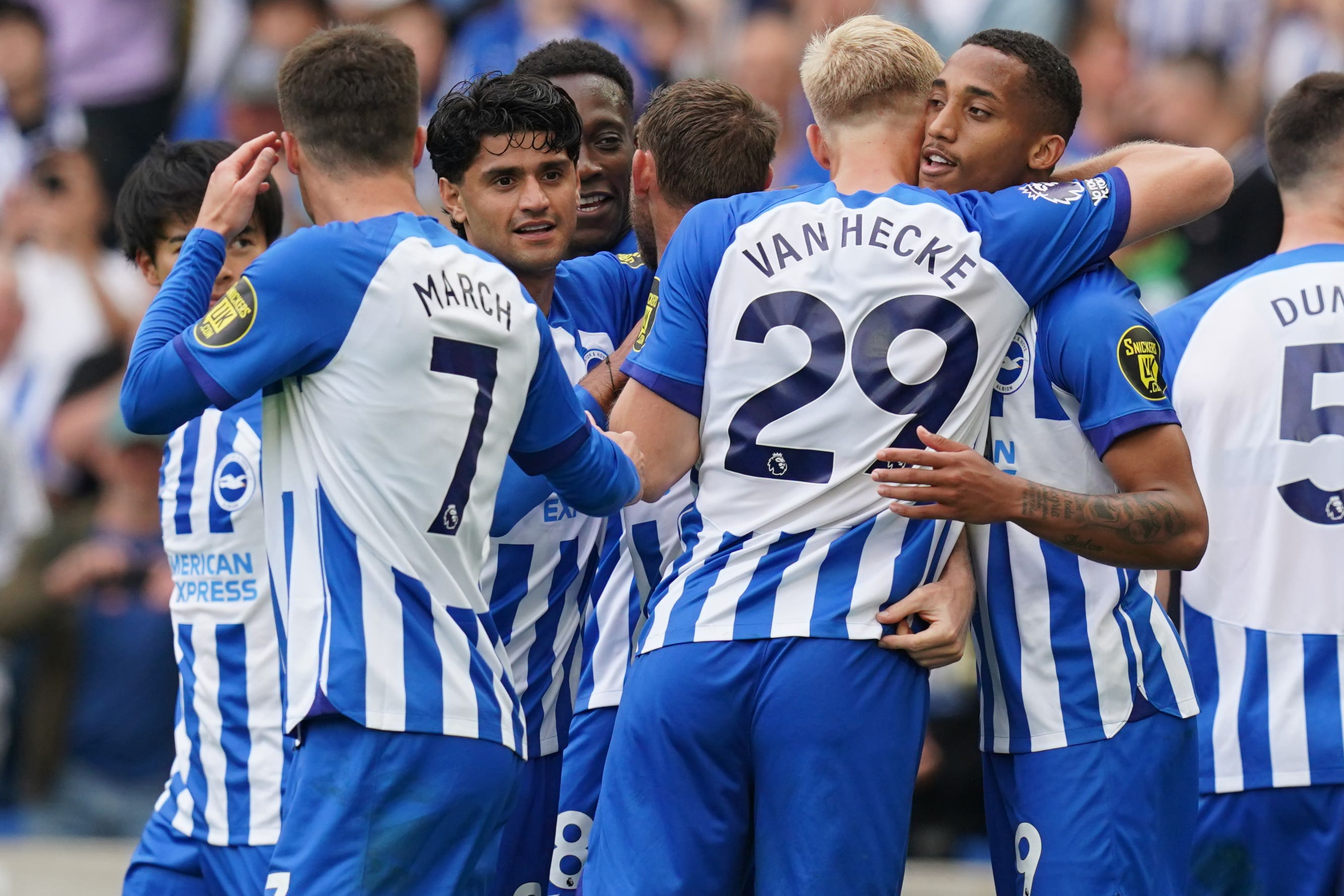 Brighton face an attractive set of Europa League fixtures on their continental debut (Gareth Fuller/PA)