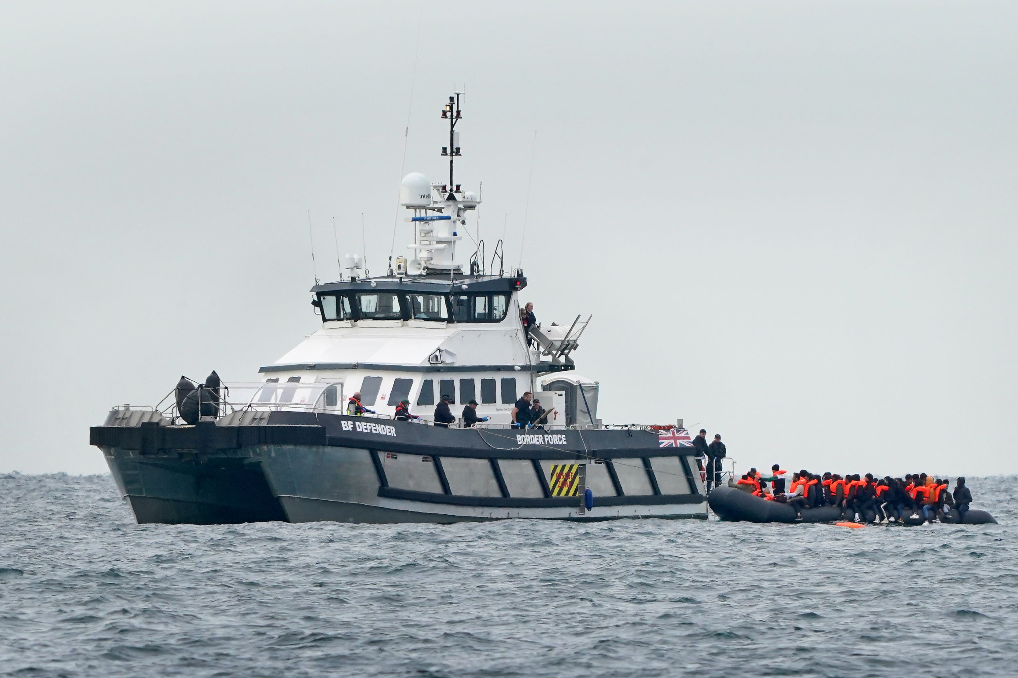 The average number of migrants crossing the Channel per boat has hit a new monthly high, figures show (Gareth Fuller/PA)