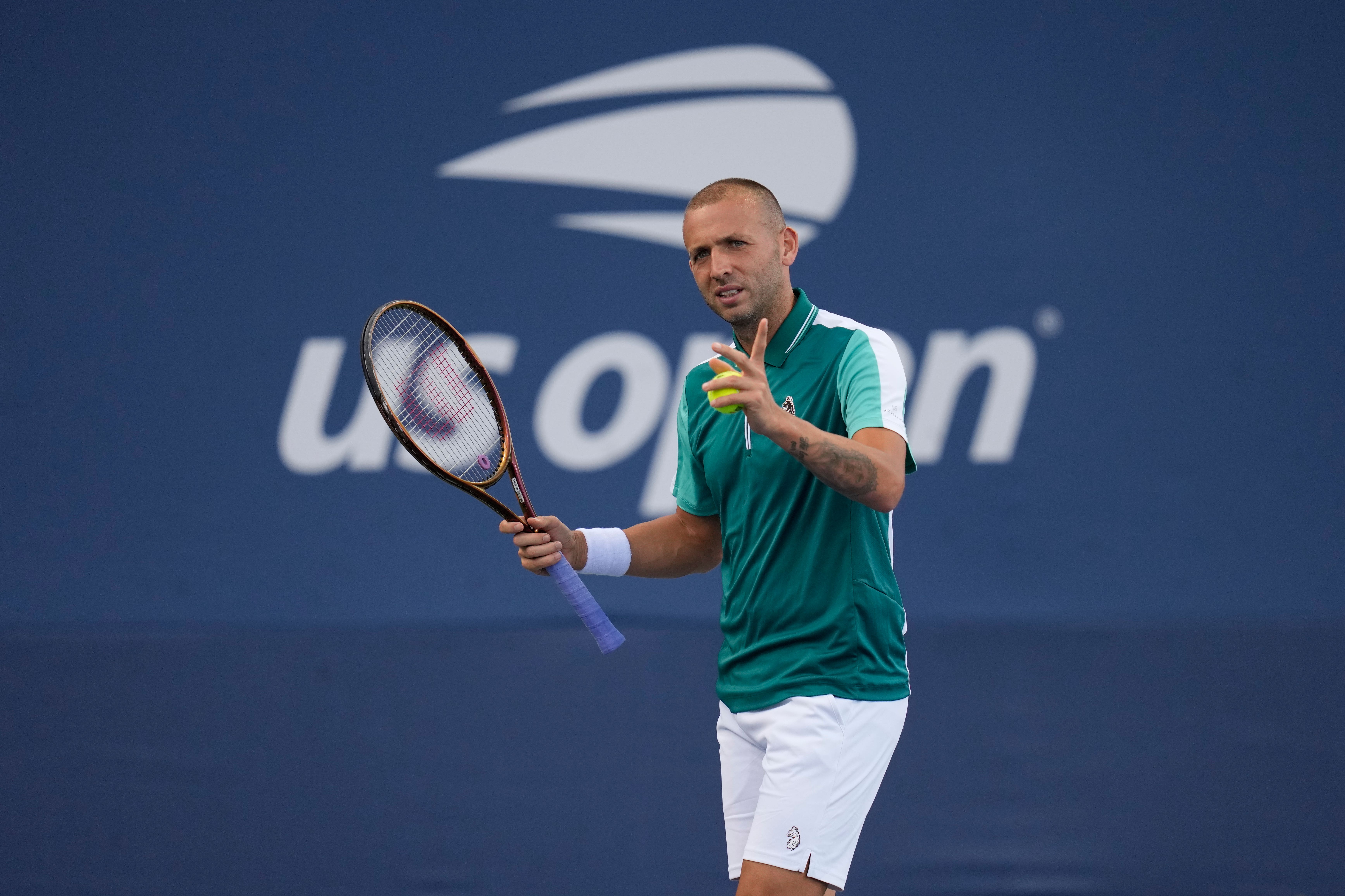 Dan Evans faces defending champion Carlos Alcaraz at the US Open (Charles Krupa/AP)