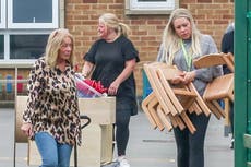 Teachers clear out classrooms after 104 schools in England told to shut over concrete