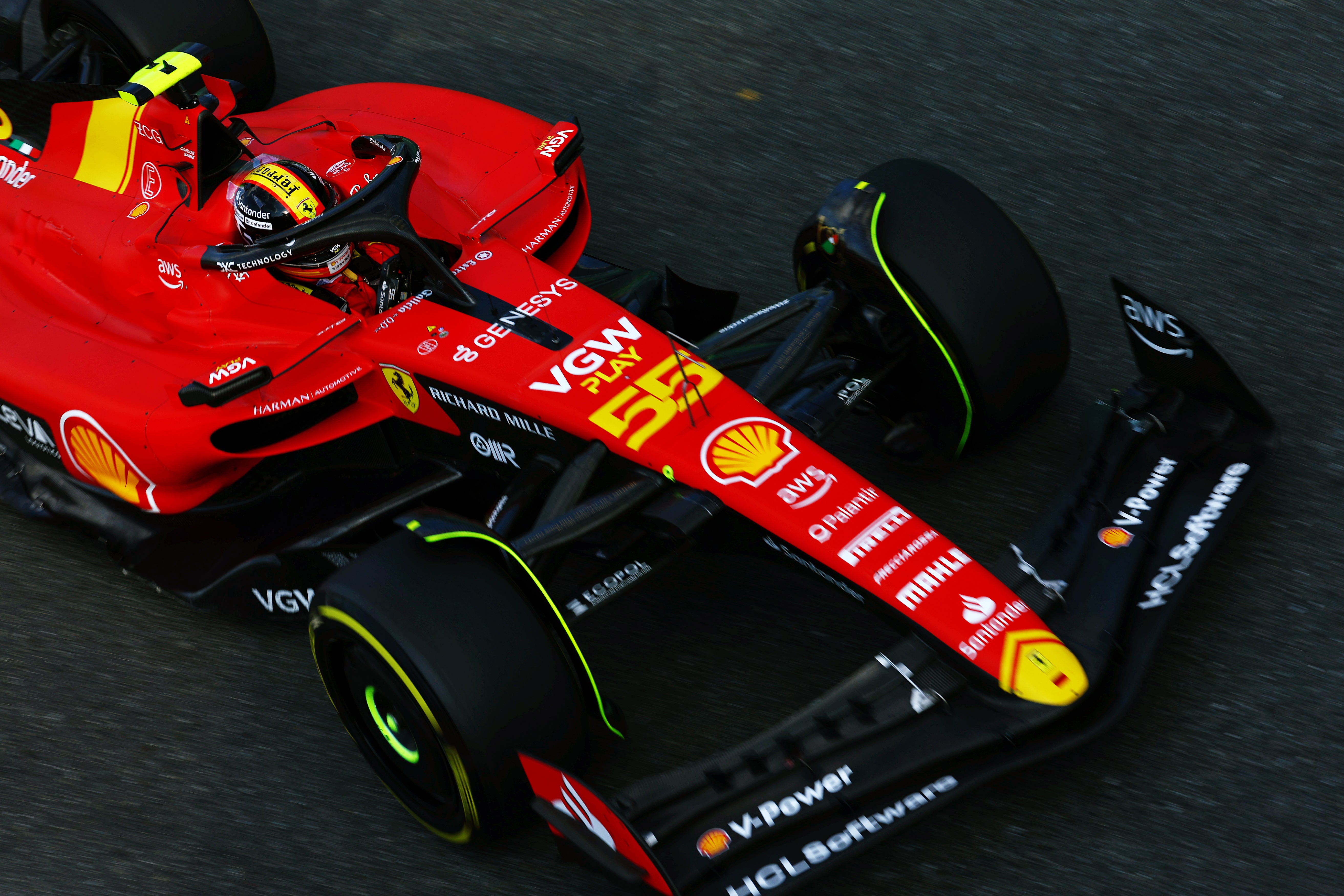 Carlos Sainz was quickest for Ferrari in FP2