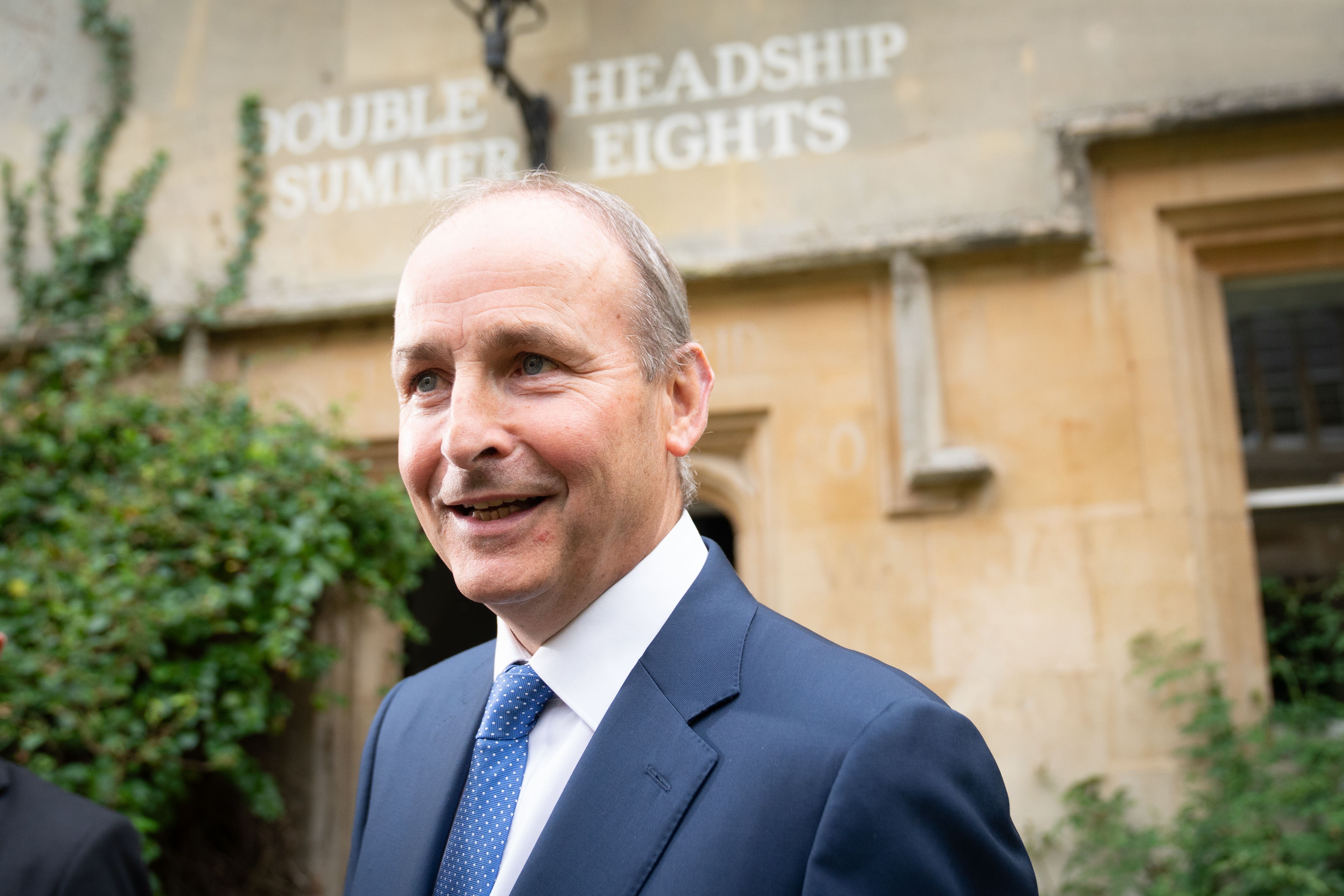 Tanaiste Micheal Martin at Pembroke College in Oxford where he addressed the British-Irish Association Conference (PA)