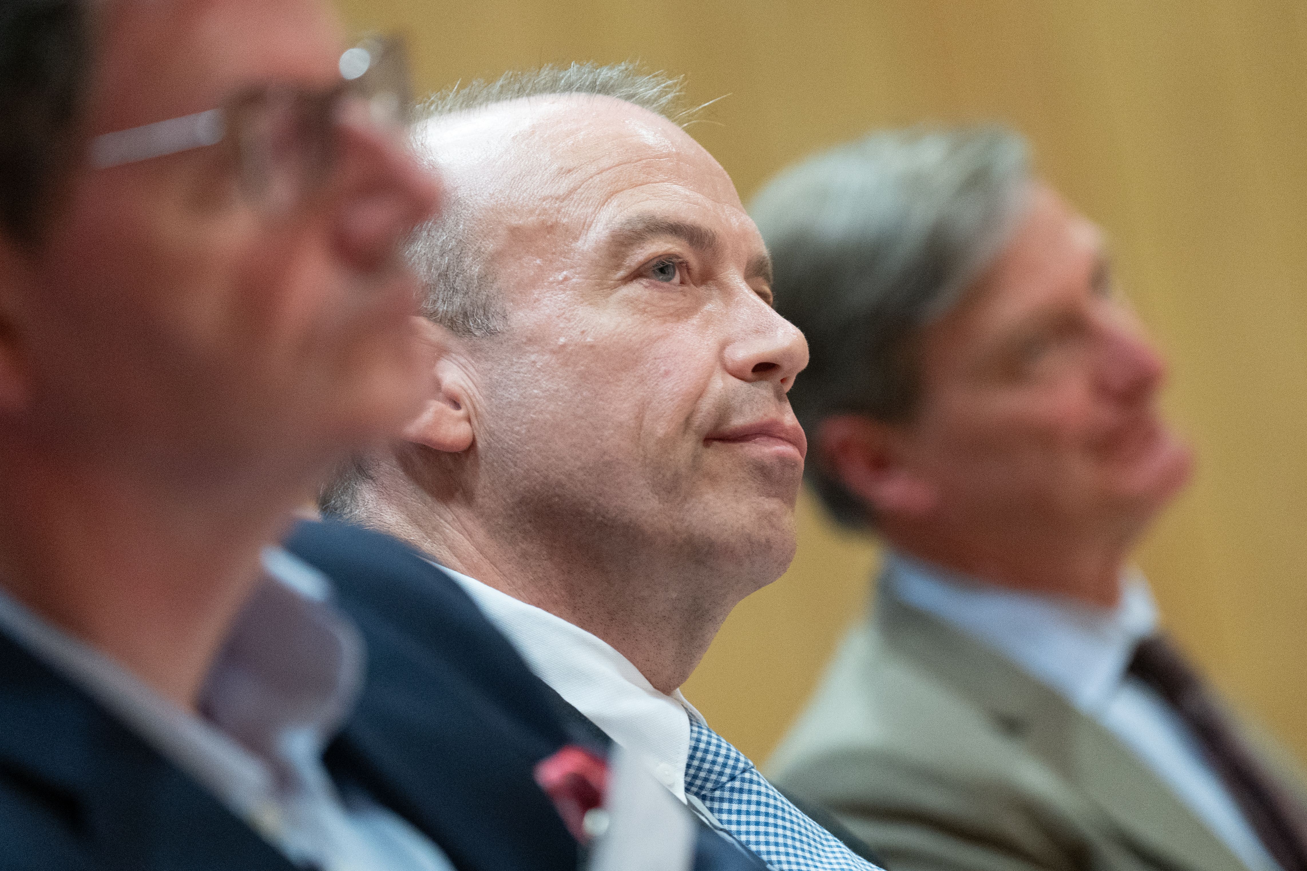 Chris Heaton-Harris at the British-Irish Association Conference at Pembroke College in Oxford (Stefan Rousseau/PA)