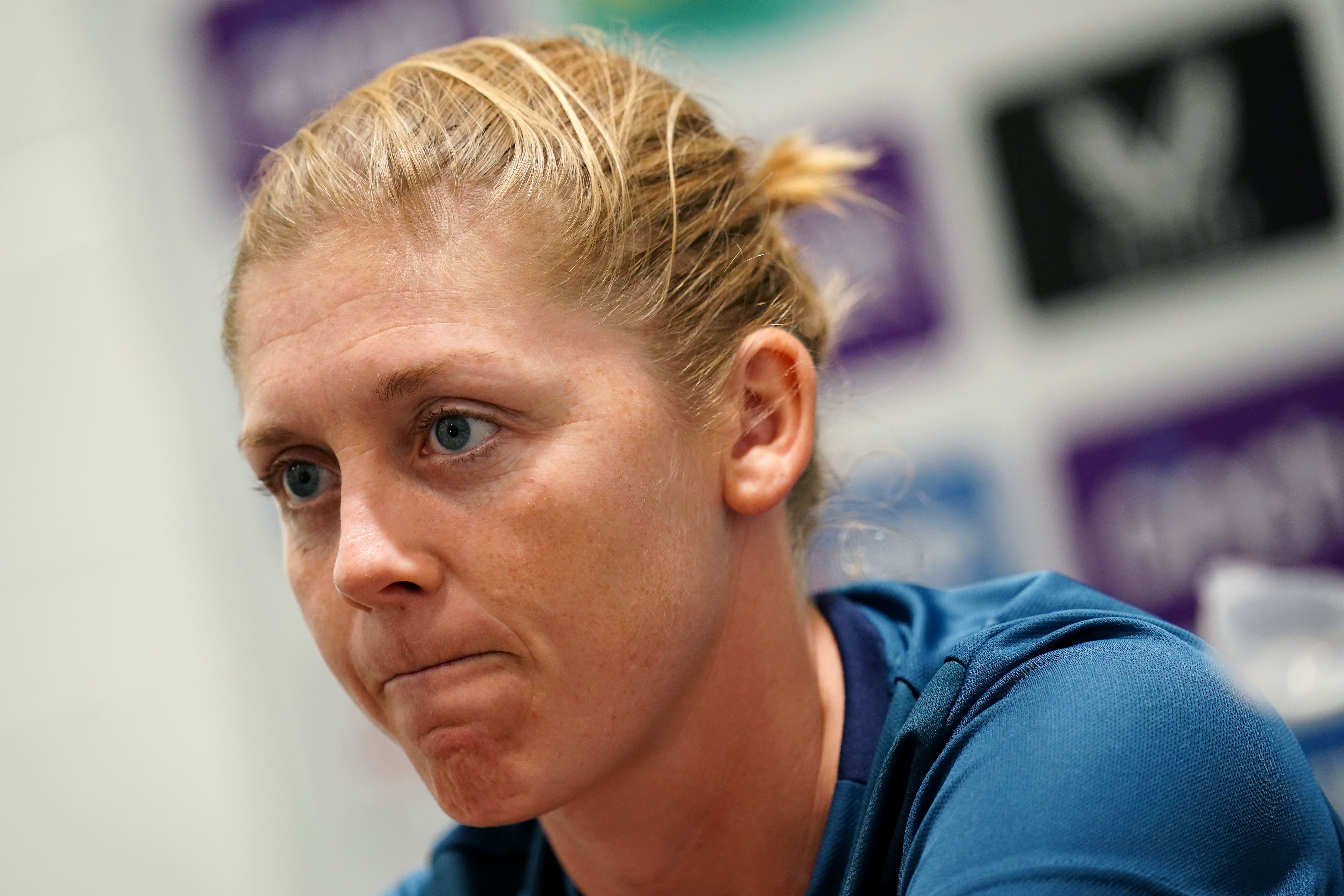 Heather Knight watched England lose by eight wickets to Sri Lanka in the second T20 match of the series at Chelmsford (David Davies/PA)