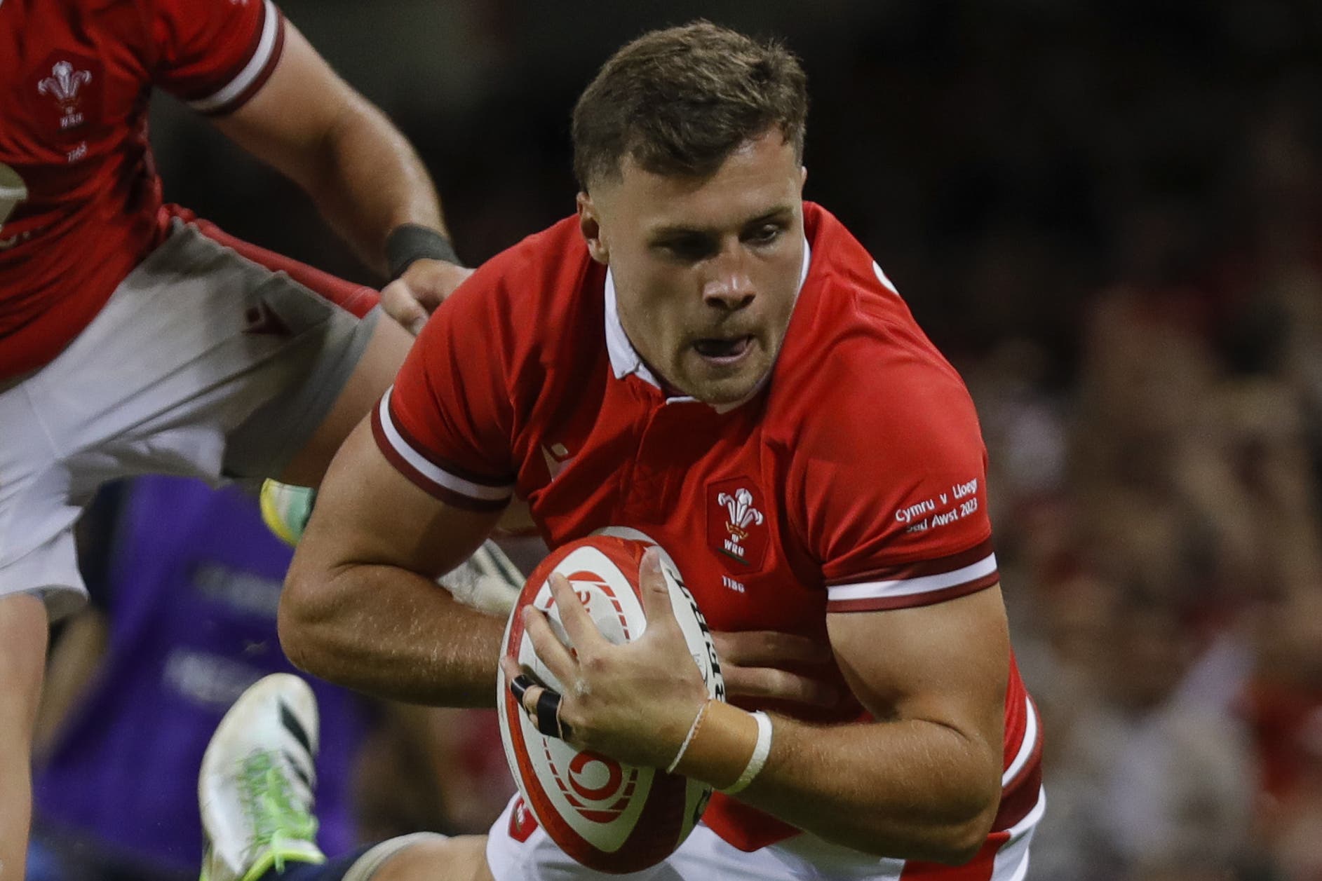 Centre Mason Grady has a tough family act to follow for Wales (Ben Whitley/PA)