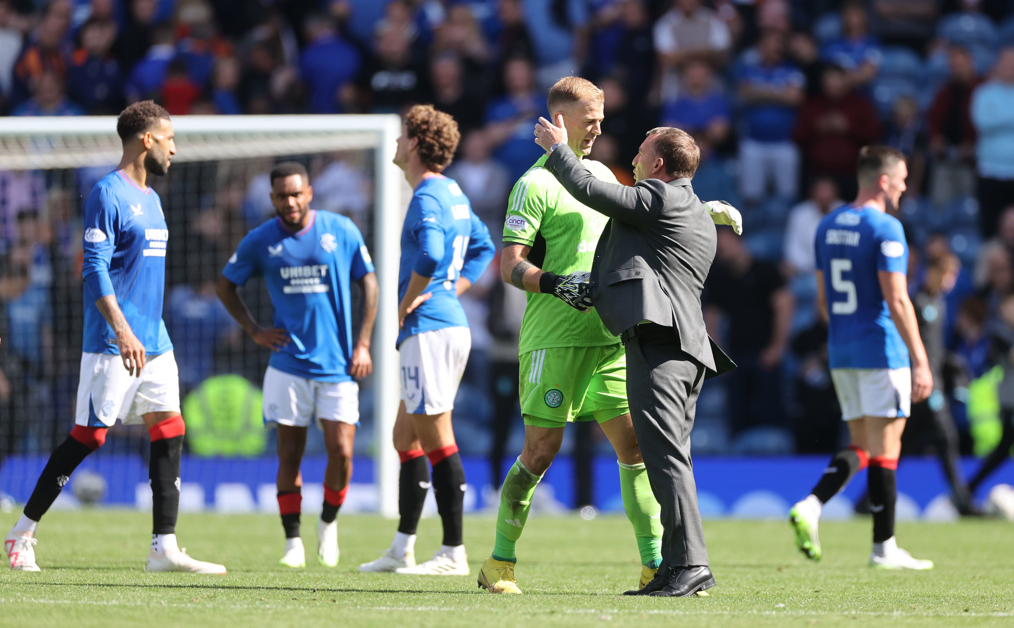 Celtic could celebrate victory an Old Firm victory o the road