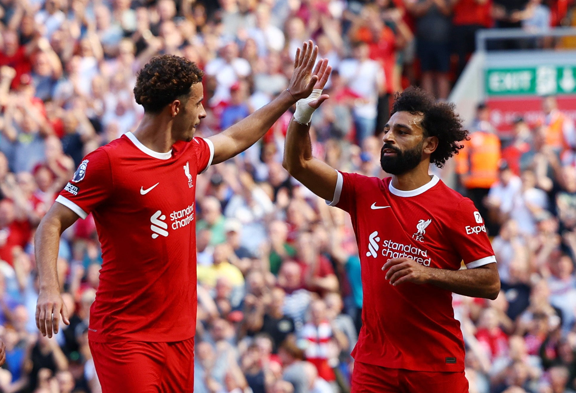 Salah shone against Aston Villa