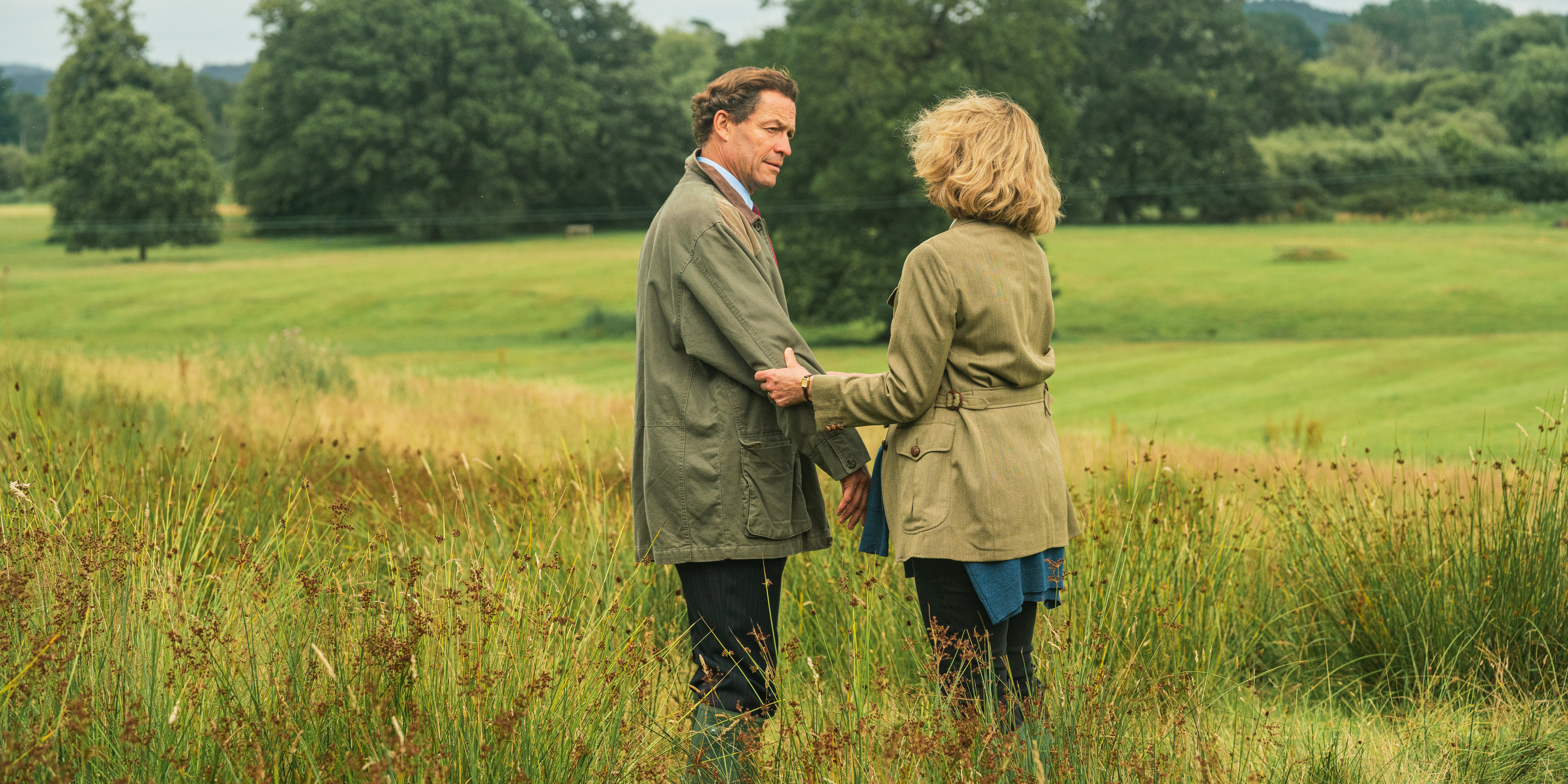 Dominic West and Olivia Williams in ‘The Crown’