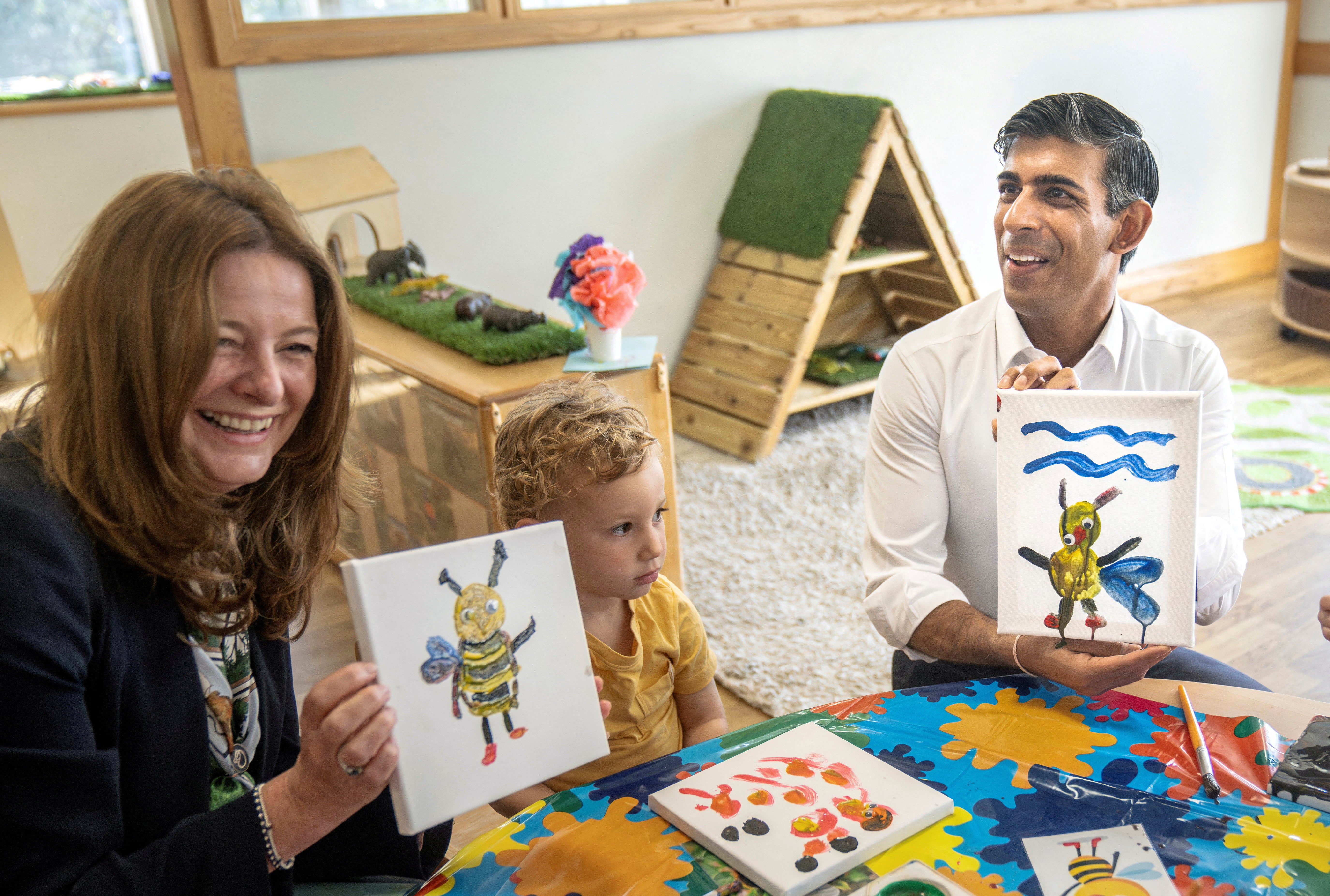 Education secretary Gillian Keegan and Rishi Sunak have promised expanded childcare