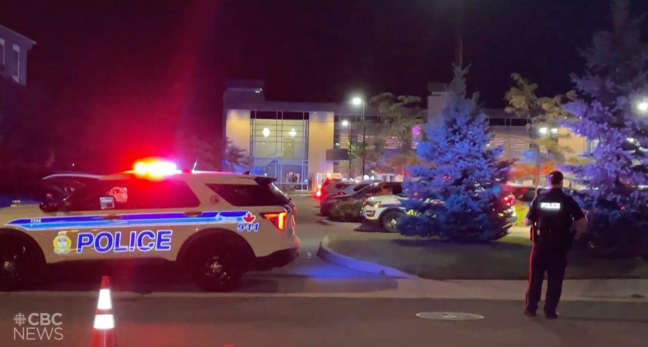 Police at a wedding venue in Ottawa, Canada, where two guests were shot dead in a mass shooting on Saturday night