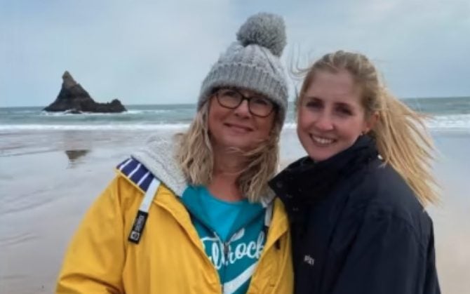 Caitlin Edwards and her mother, Jayne Etherington