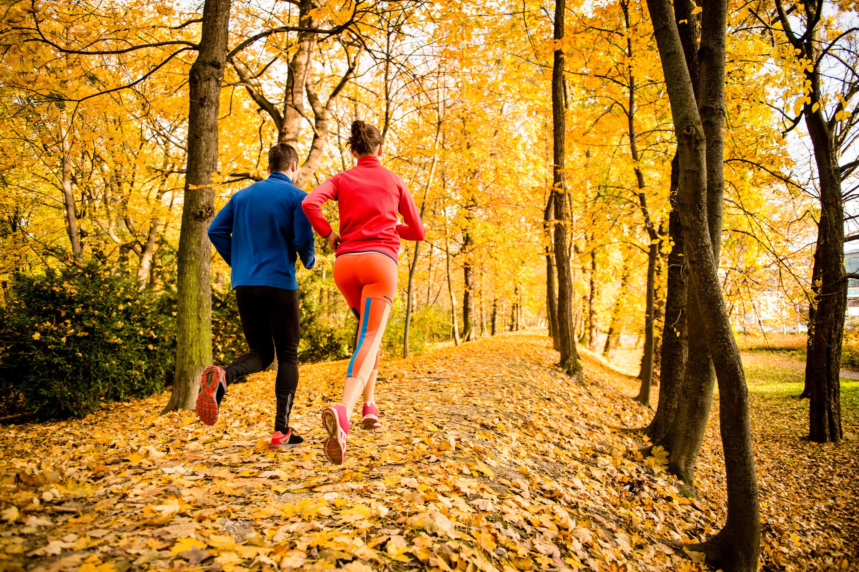 The cooler weather is the perfect time to pull on those trainers (Alamy/PA)