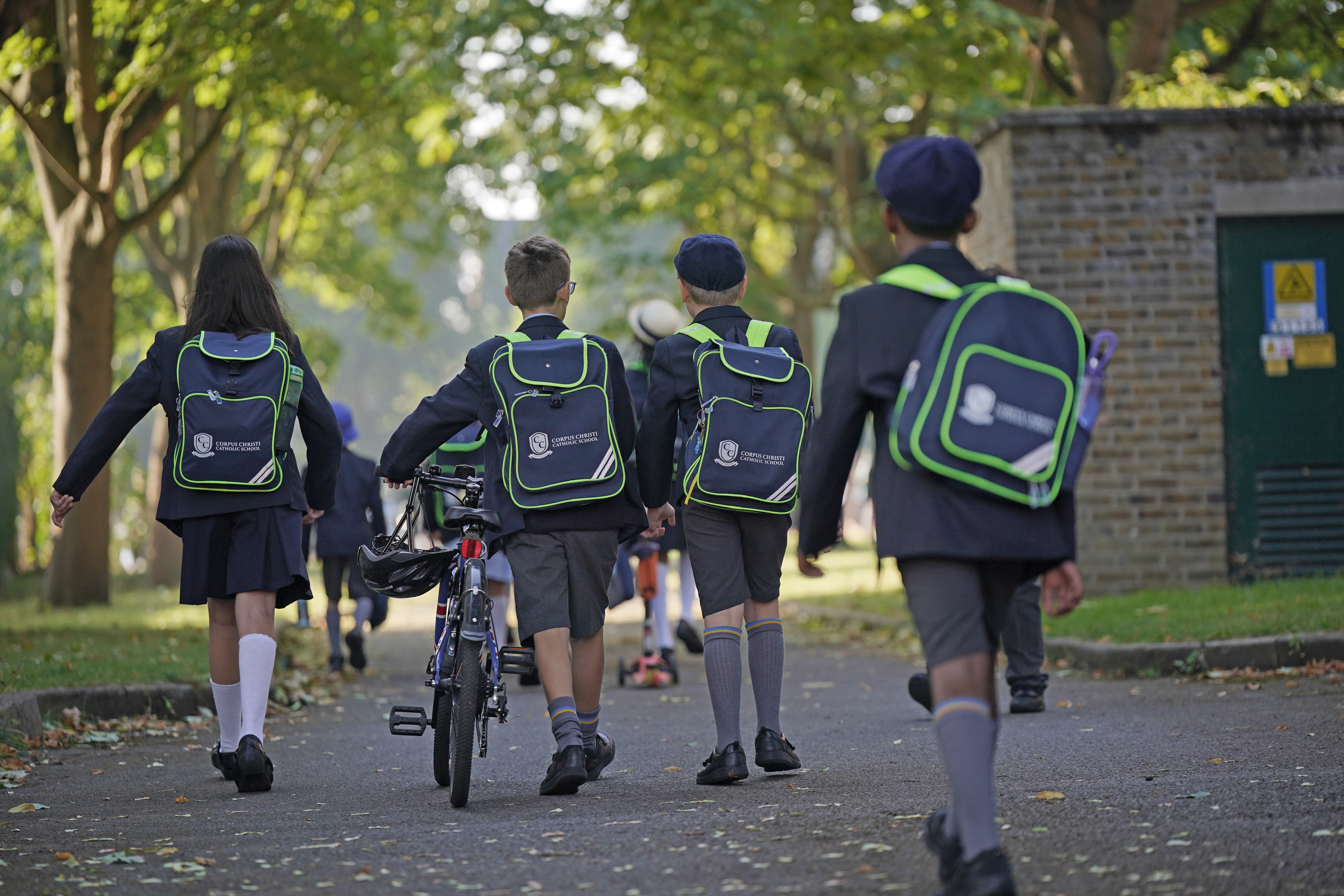 Some Corpus Christi pupils entered a different school to start the term (Yui Mok/PA)