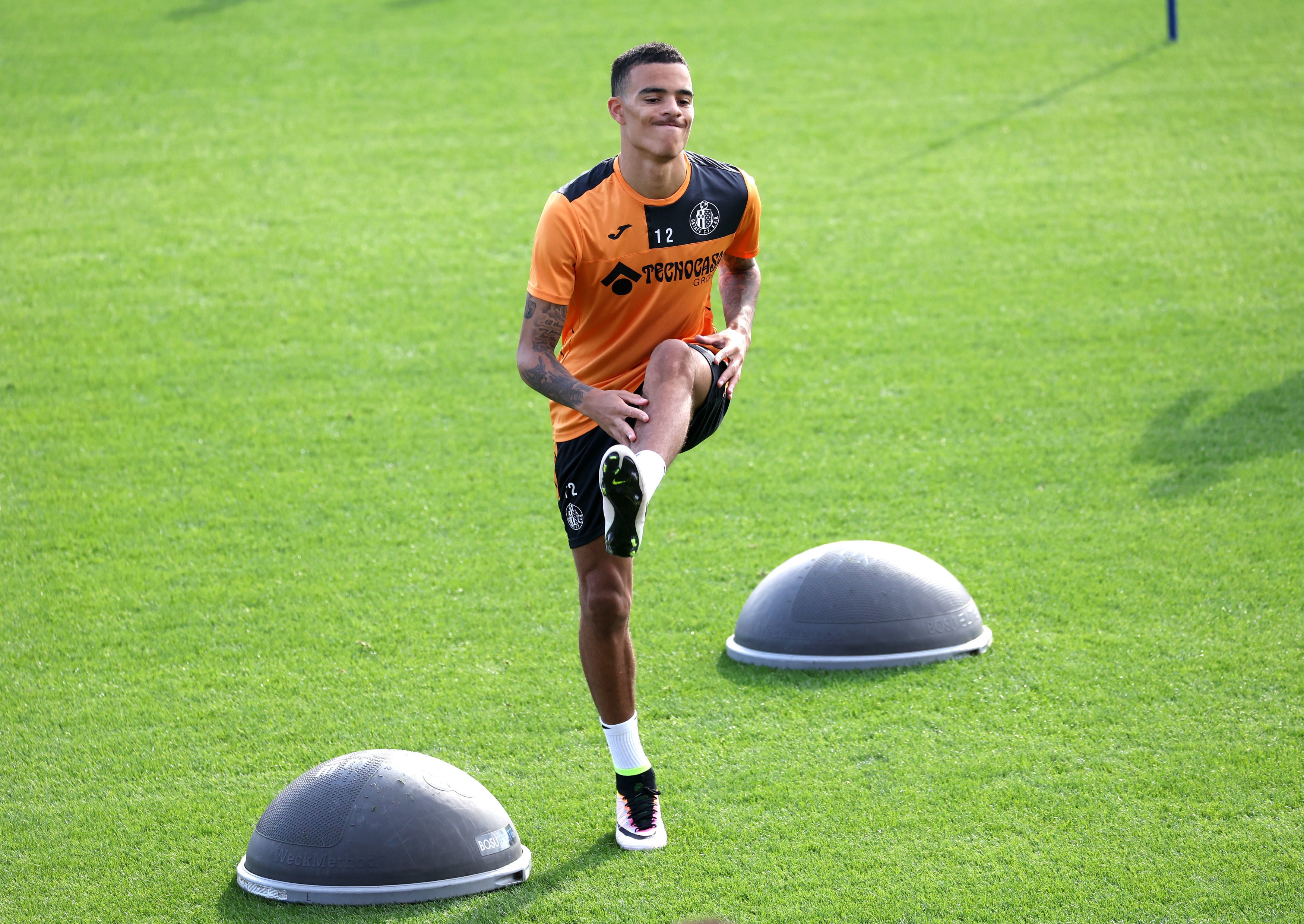 Mason Greenwood trains at Estadio Coliseum Alfonso Perez