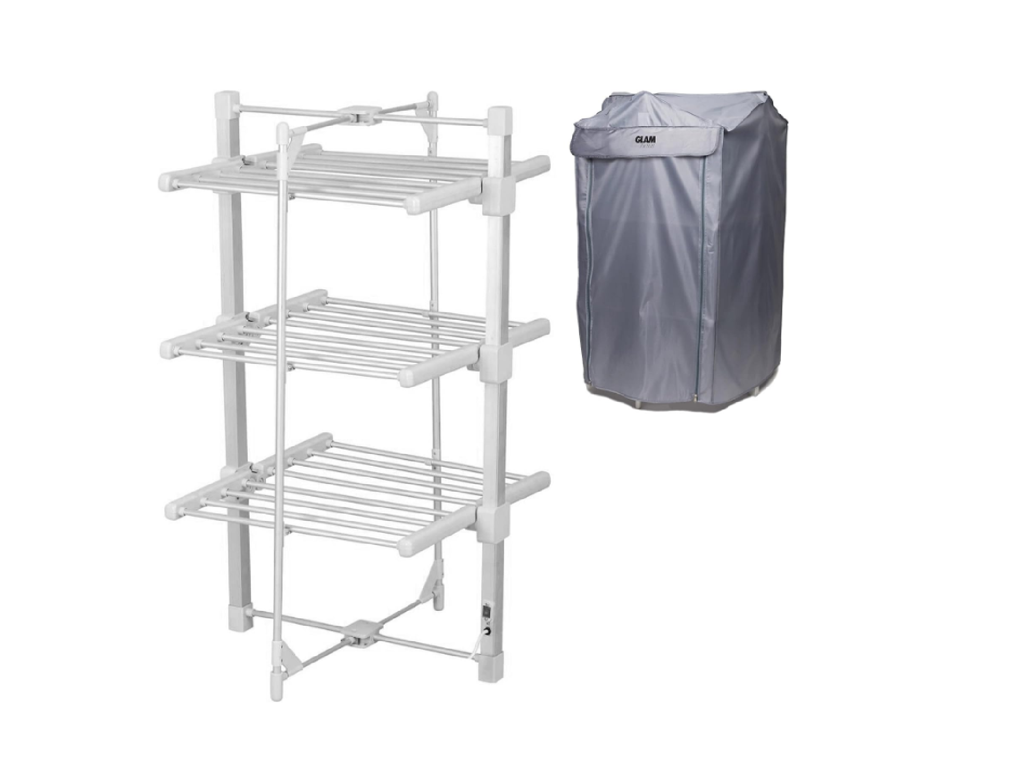 Glamhaus 3-tier heated airer with cover