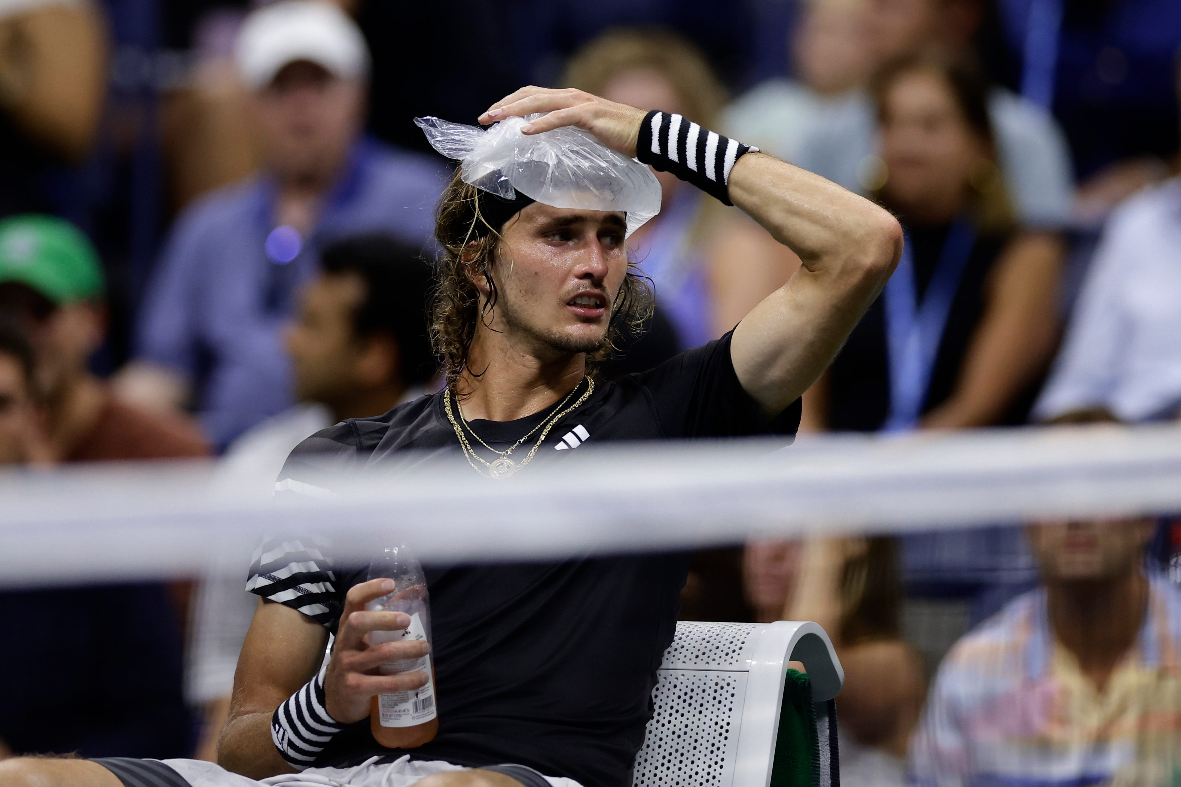 Alexander Zverev (pictured) beat Jannik Sinner in five sets (Adam Hunger/AP)